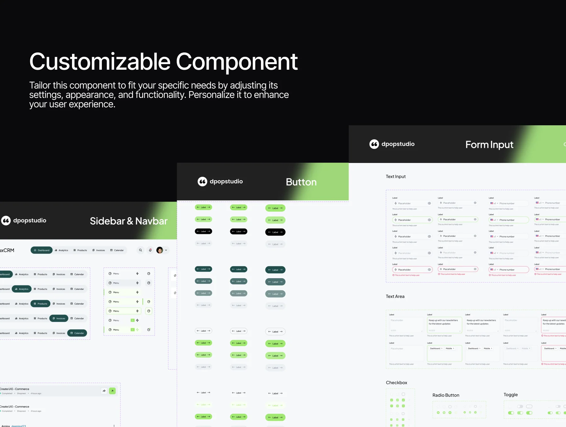 Flux - CRM Dashboard UI KIT 6