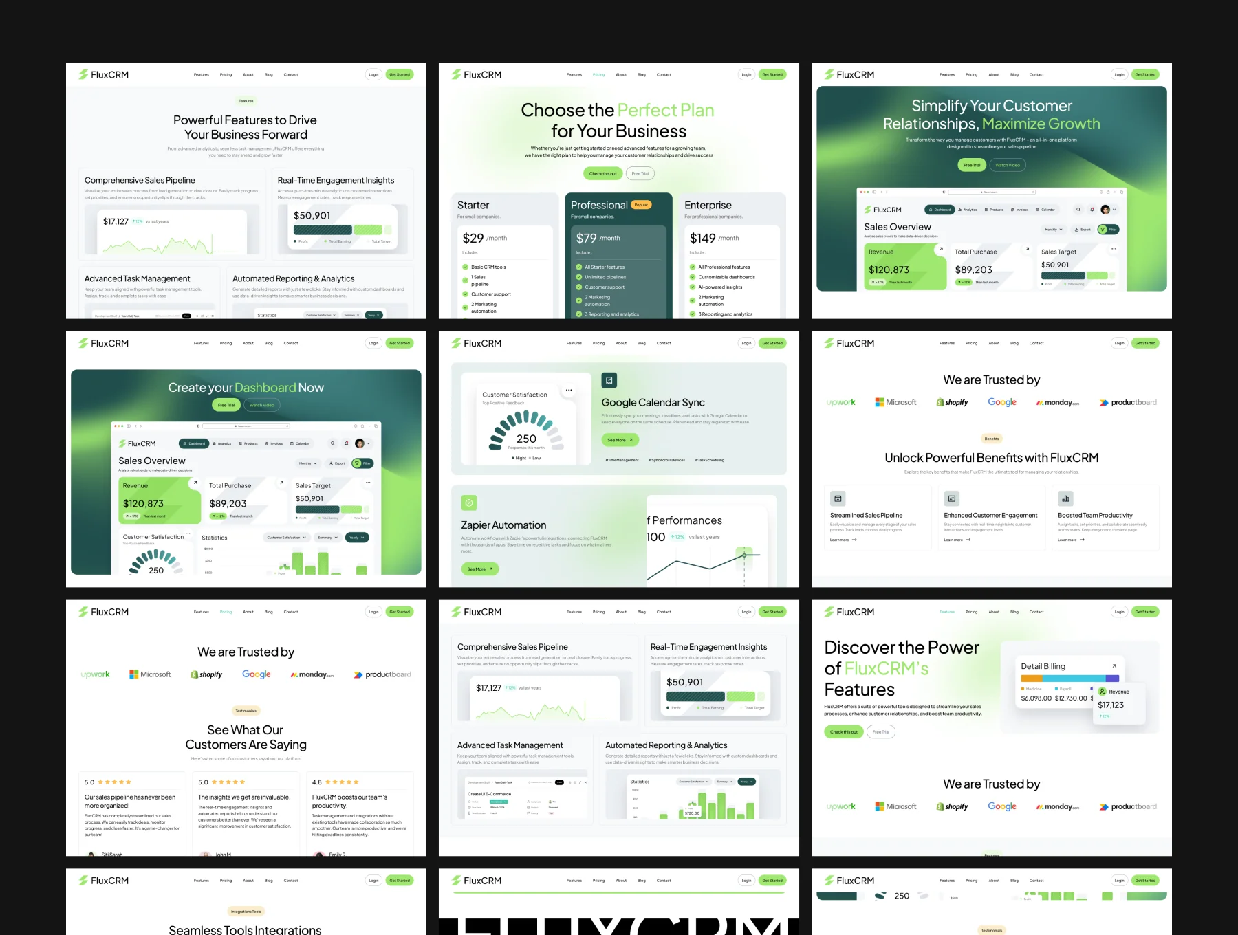 FluxCRM - SaaS CRM Website UI KIT 5