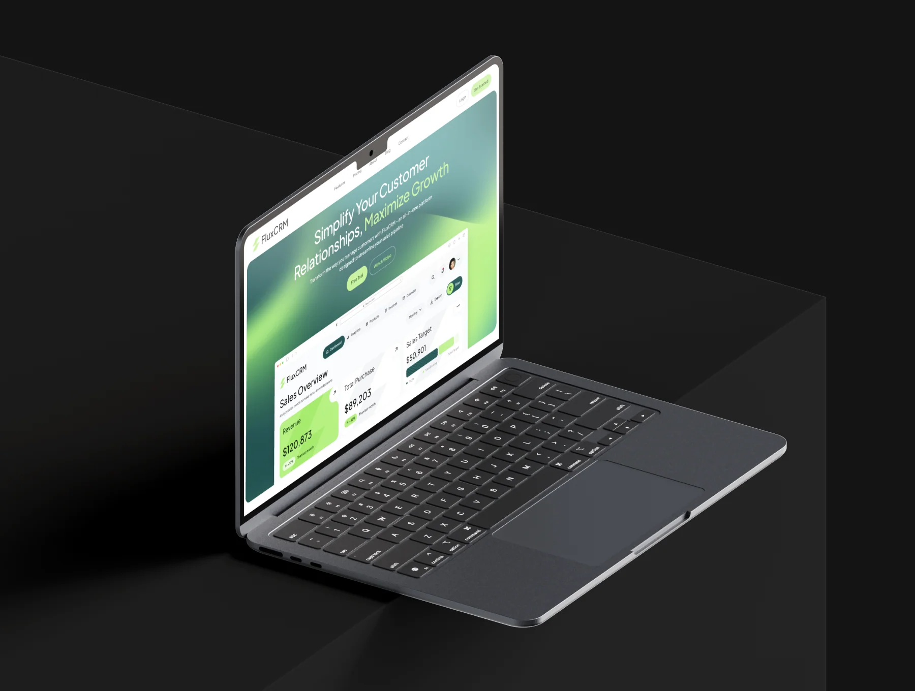 FluxCRM - SaaS CRM Website UI KIT 6