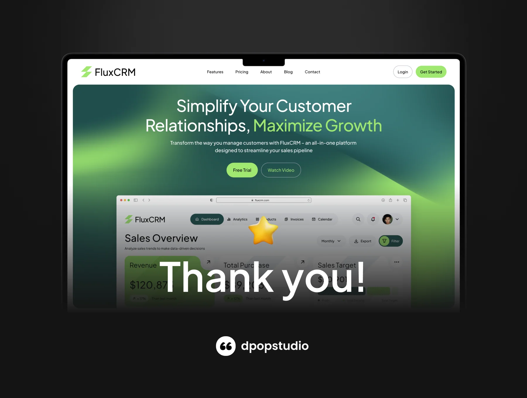 FluxCRM - SaaS CRM Website UI KIT 8