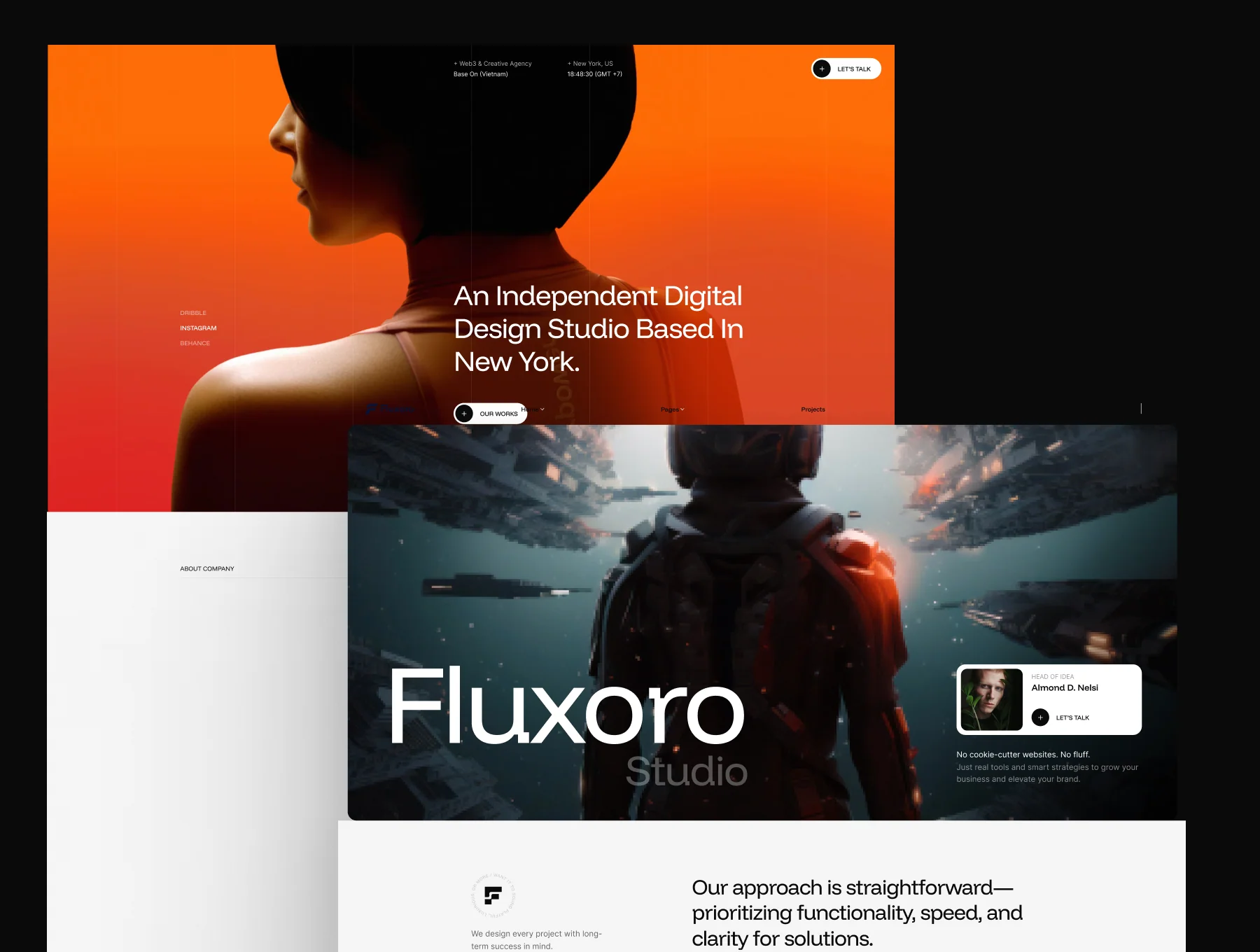 Fluxoro — Startup Agency & Creative Portfolio Website UI Kit 2