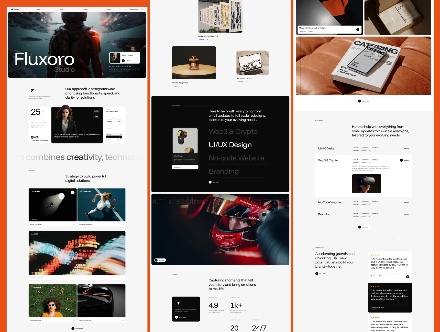 Fluxoro — Startup Agency & Creative Portfolio Website UI Kit 3