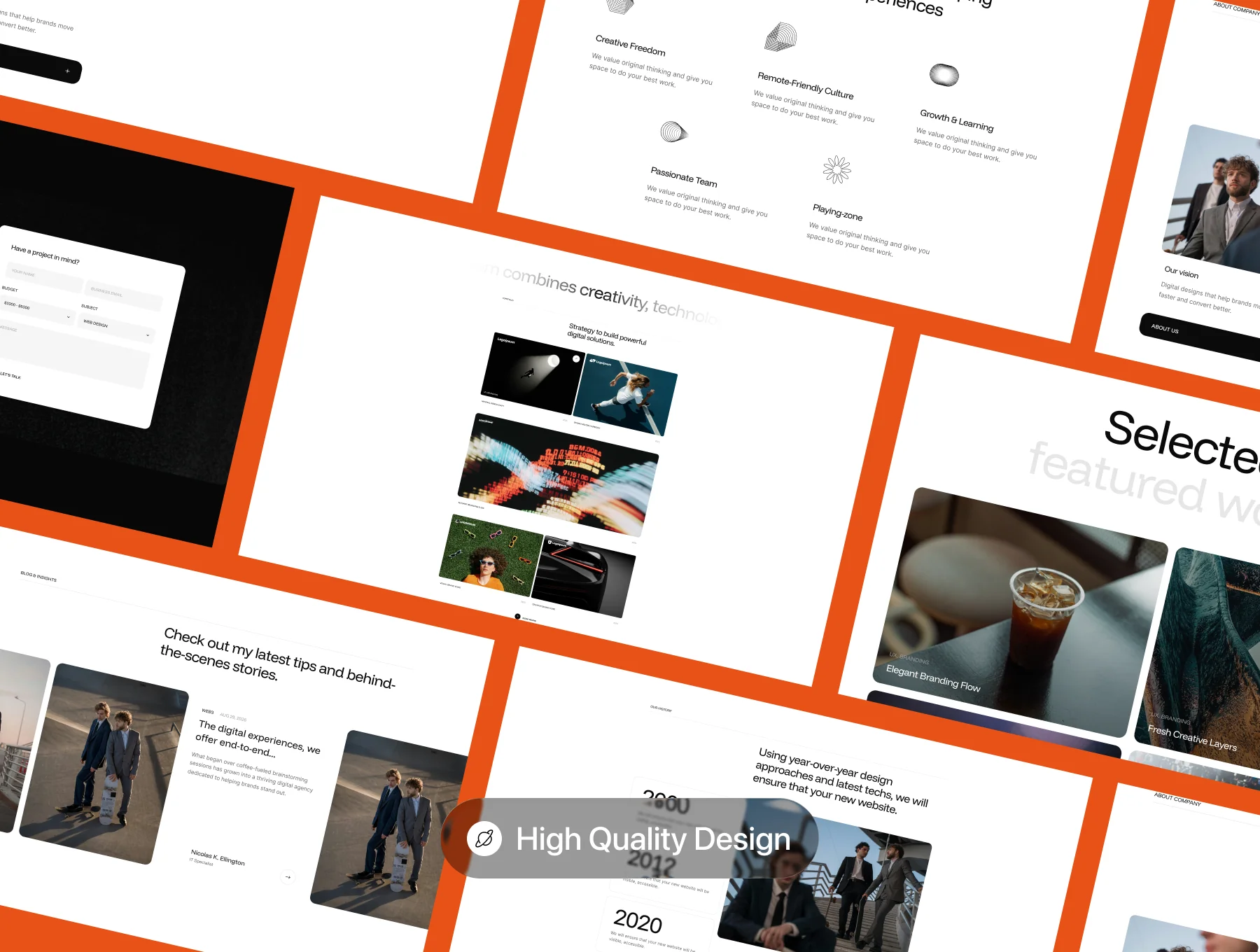 Fluxoro — Startup Agency & Creative Portfolio Website UI Kit 5