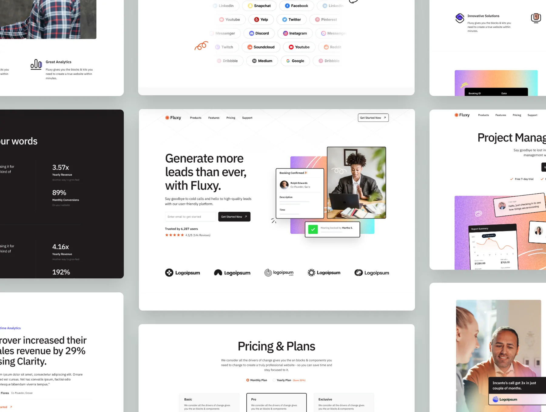 Fluxy - Multi-layout Framer SaaS Template 3