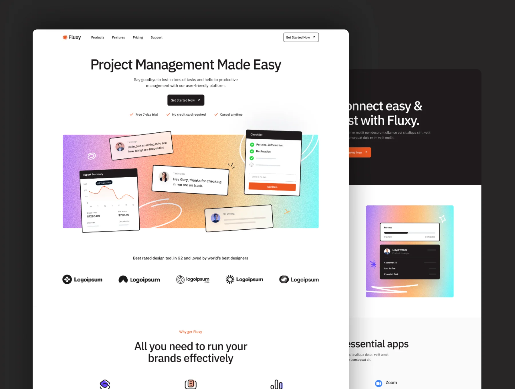 Fluxy - Multi-layout Framer SaaS Template 6