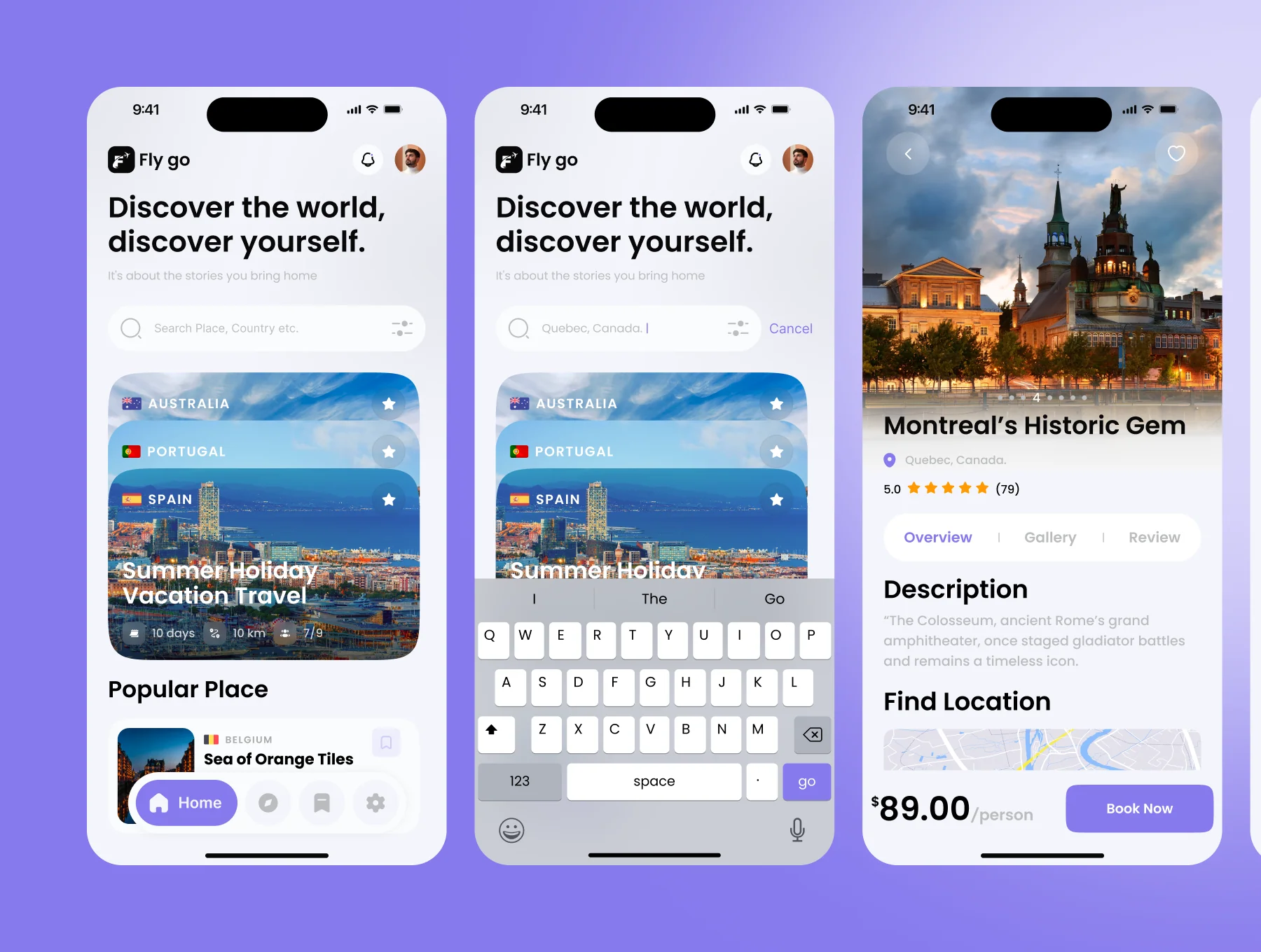 Fly Go - Travel Mobile App UI Kit 4
