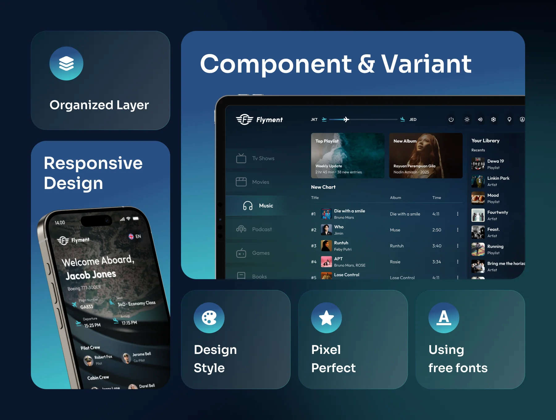 Flyment - SAAS Entertainment Management UI Kit 3