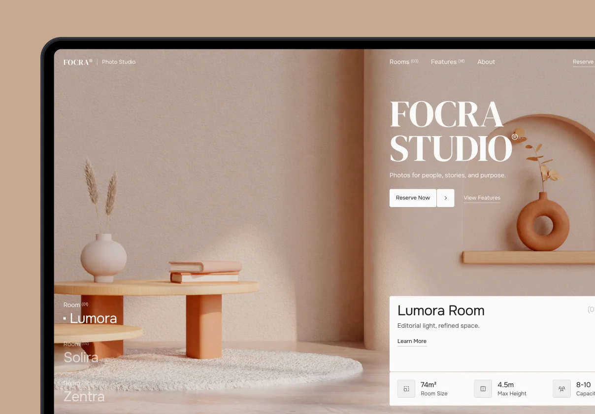 Focra – Photo Studio Website