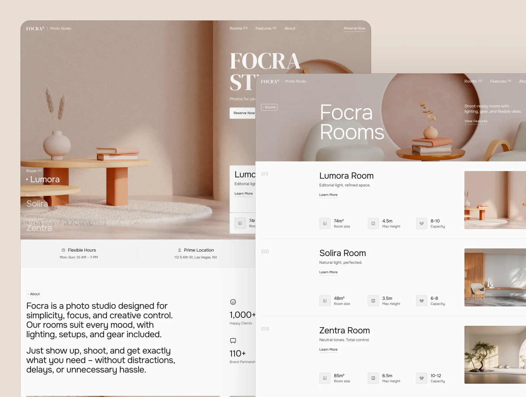 Focra – Photo Studio Website 2
