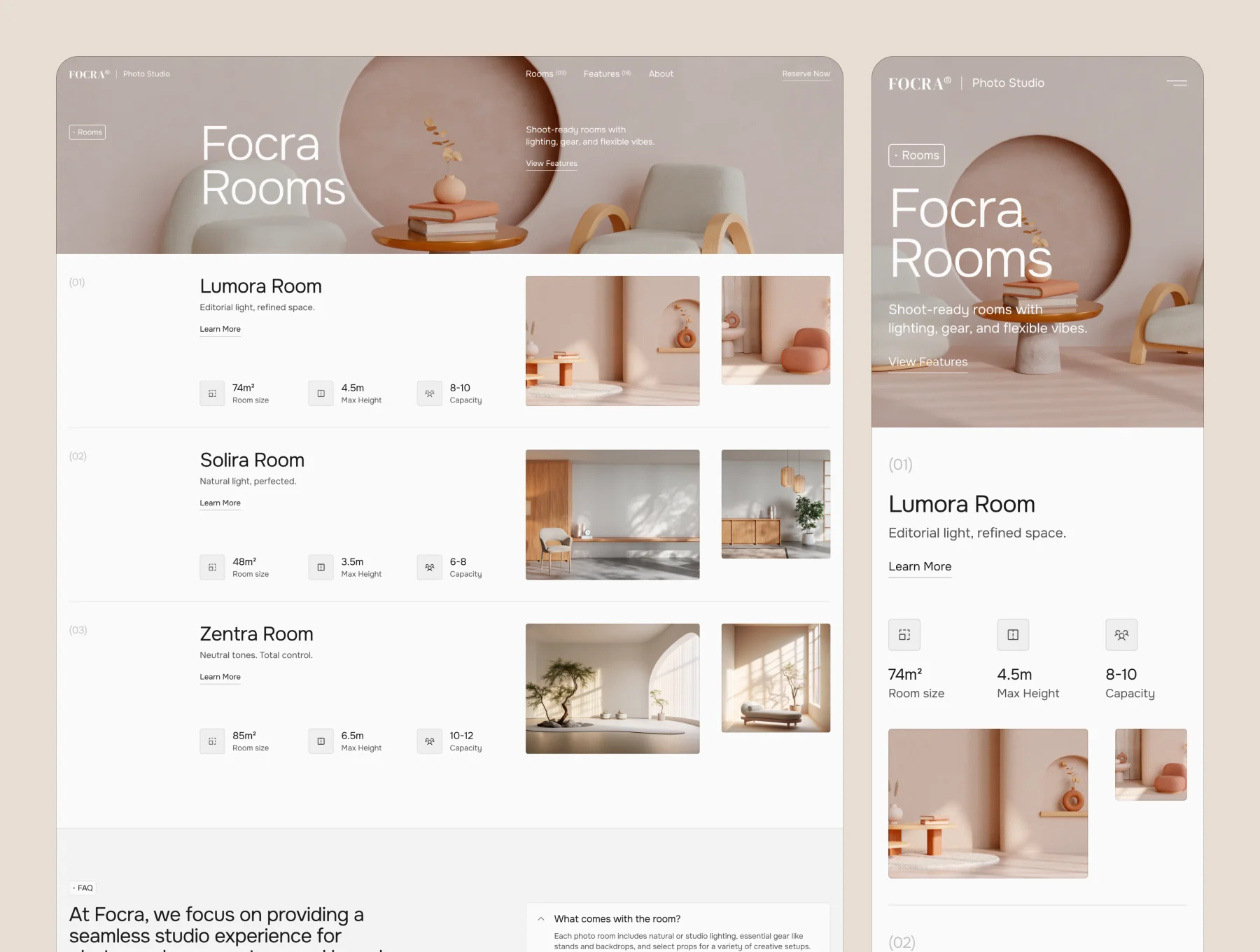 Focra – Photo Studio Website 4