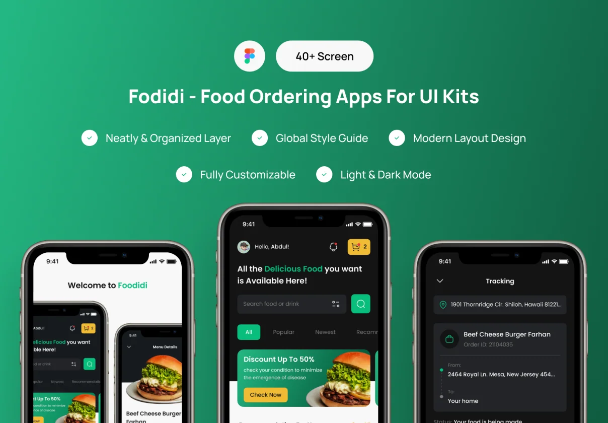Fodidi - Food Ordering Apps For UI Kits