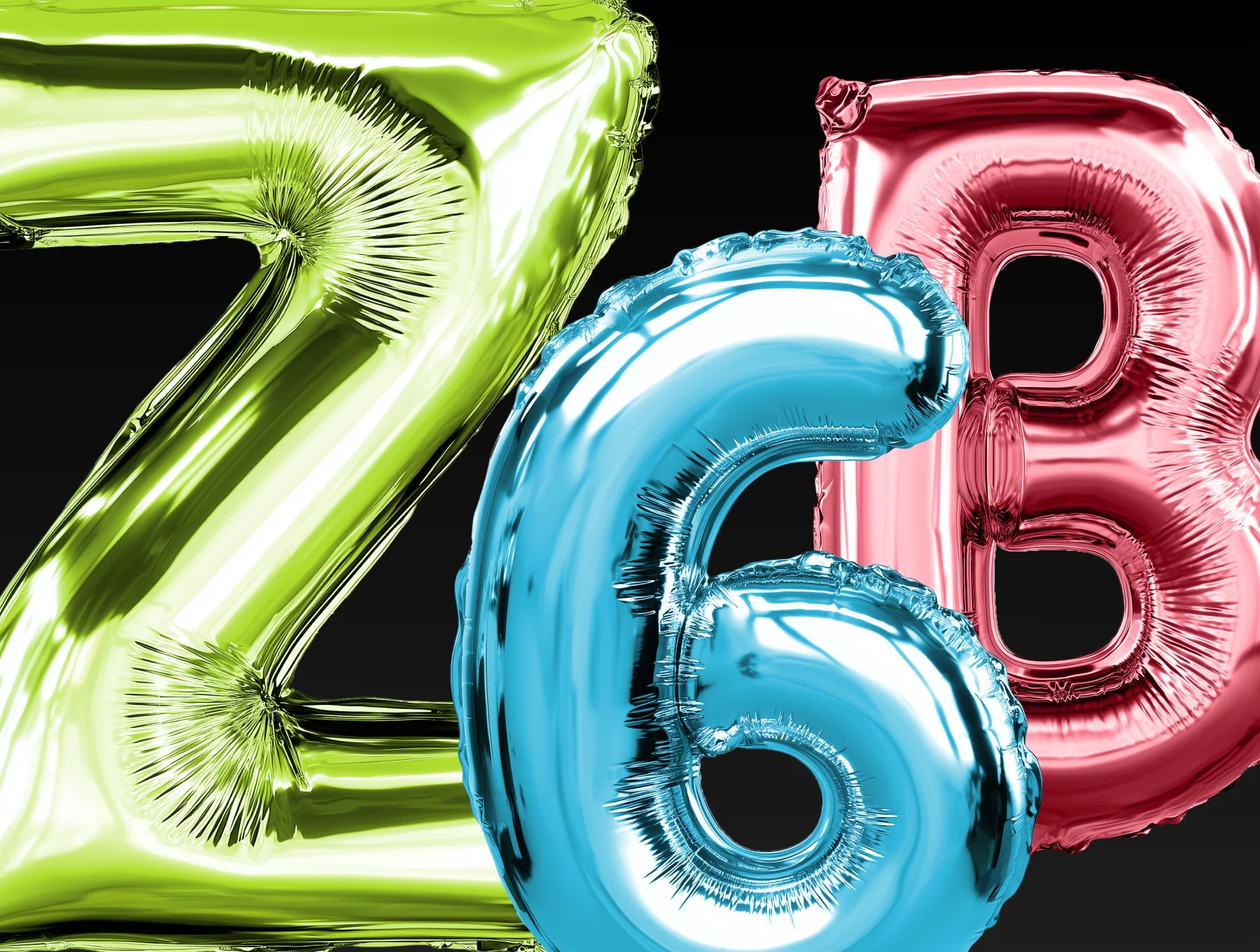 Foil Balloon Letters & Numbers Pack – 4K PSD + PNG 2
