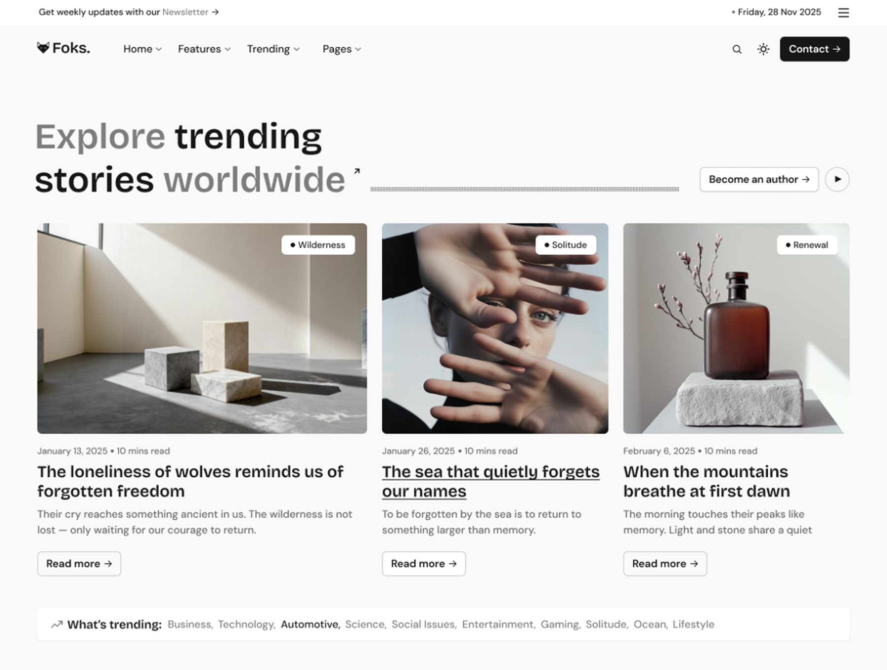 Foks - Lightweight Minimal Magazine & Blog WordPress Theme 5