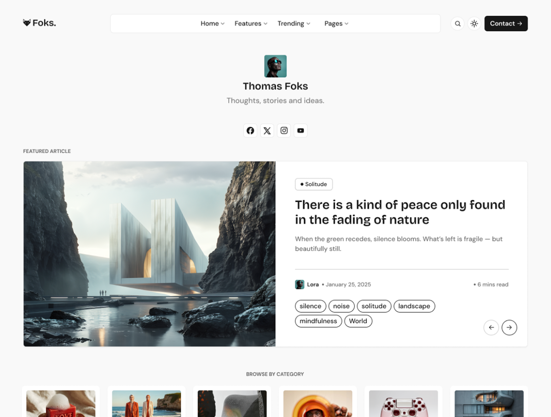 Foks - Lightweight Minimal Magazine & Blog WordPress Theme 6