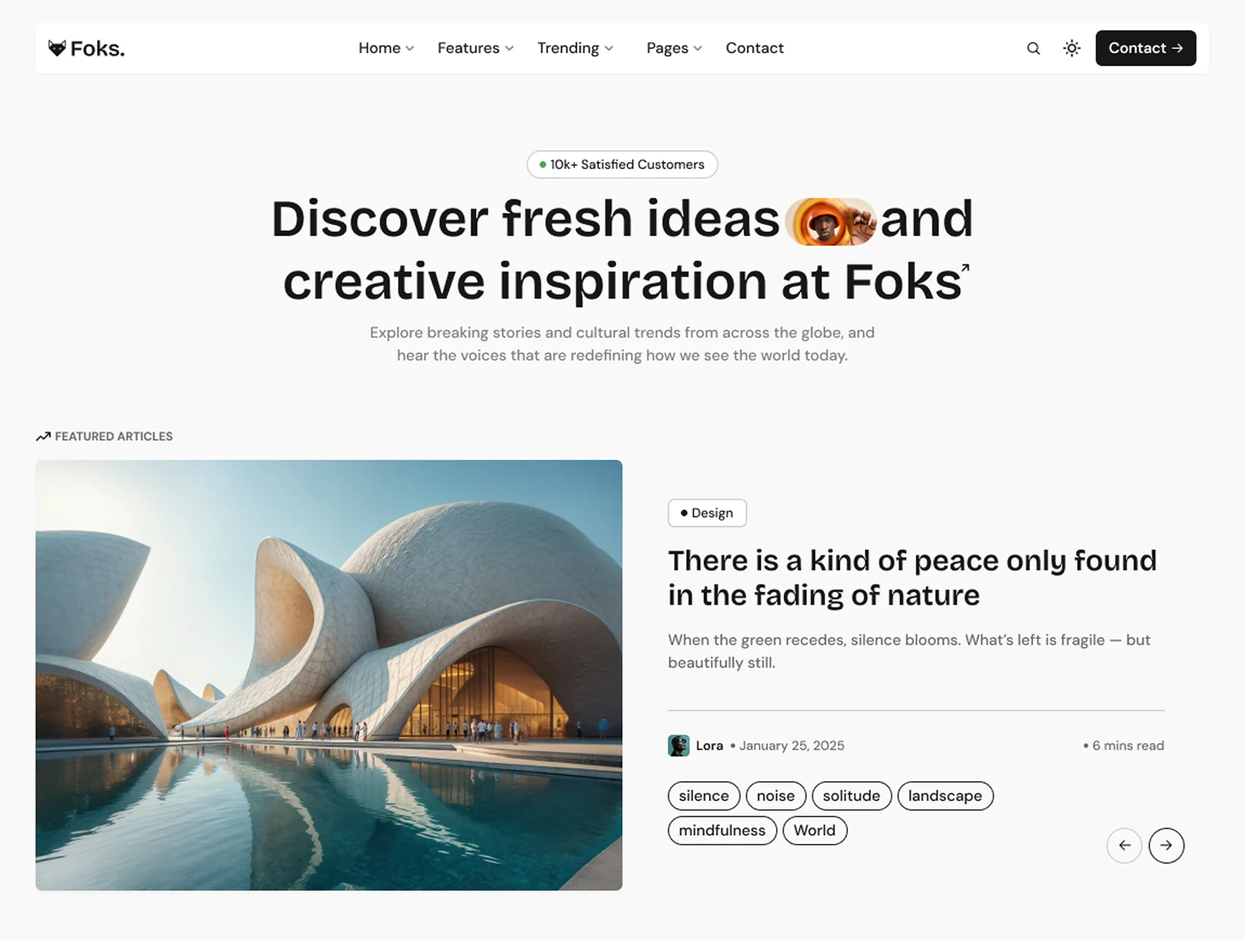 Foks - Modern Creative Magazine Portfolio HTML Bootstrap 5 Template 3