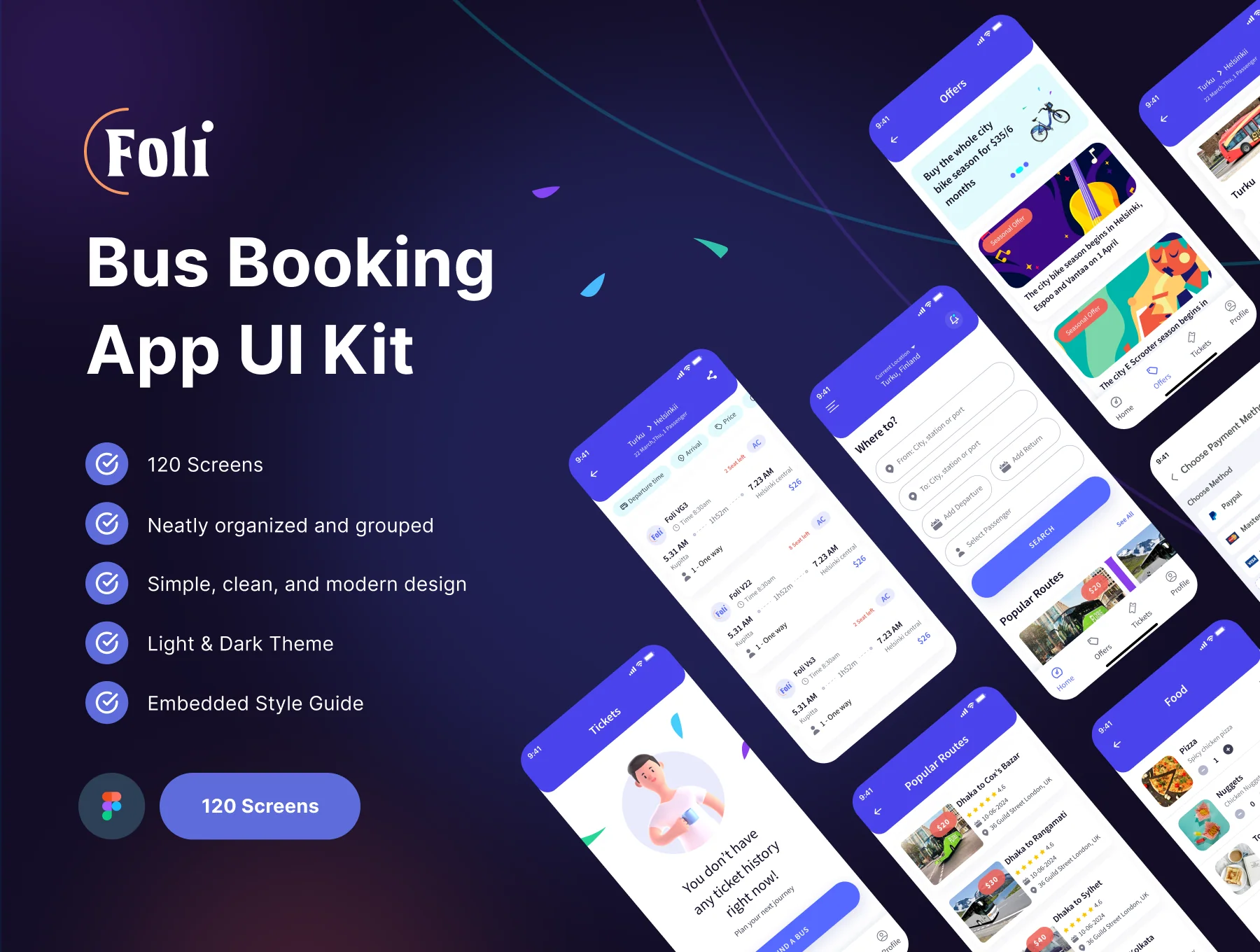 Foli Bus Booking App UI Kit