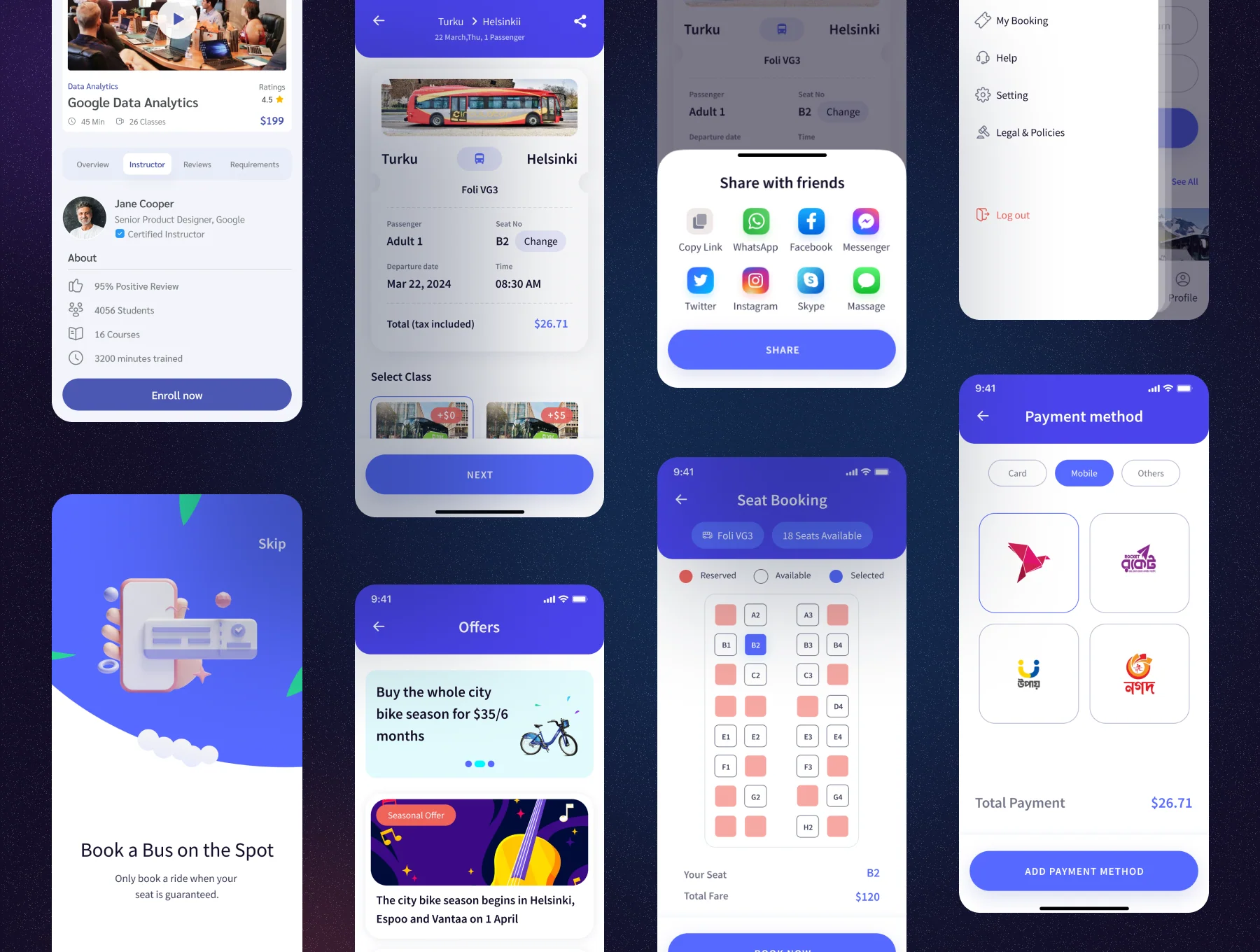 Foli Bus Booking App UI Kit 6