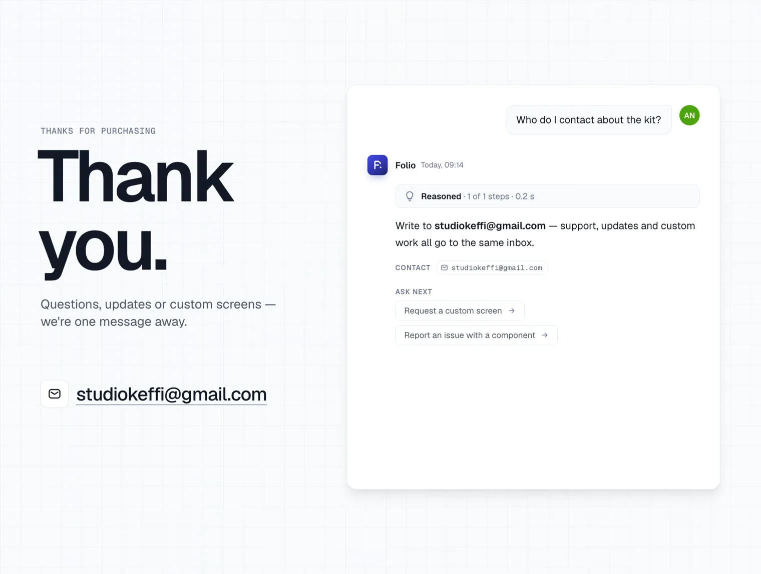 Folio AI — AI Assistant Dashboard UI Kit for SAP/ERP (Coded) 6