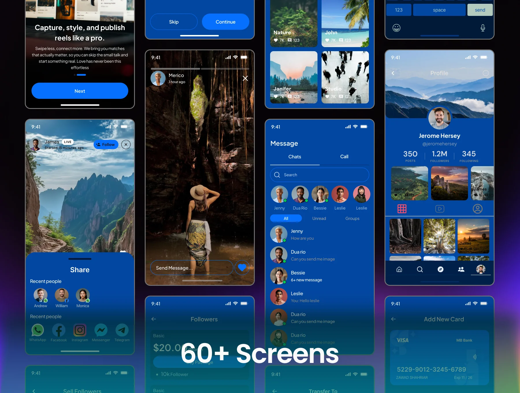Followxa – Social Media Mobile App UI Kit 5