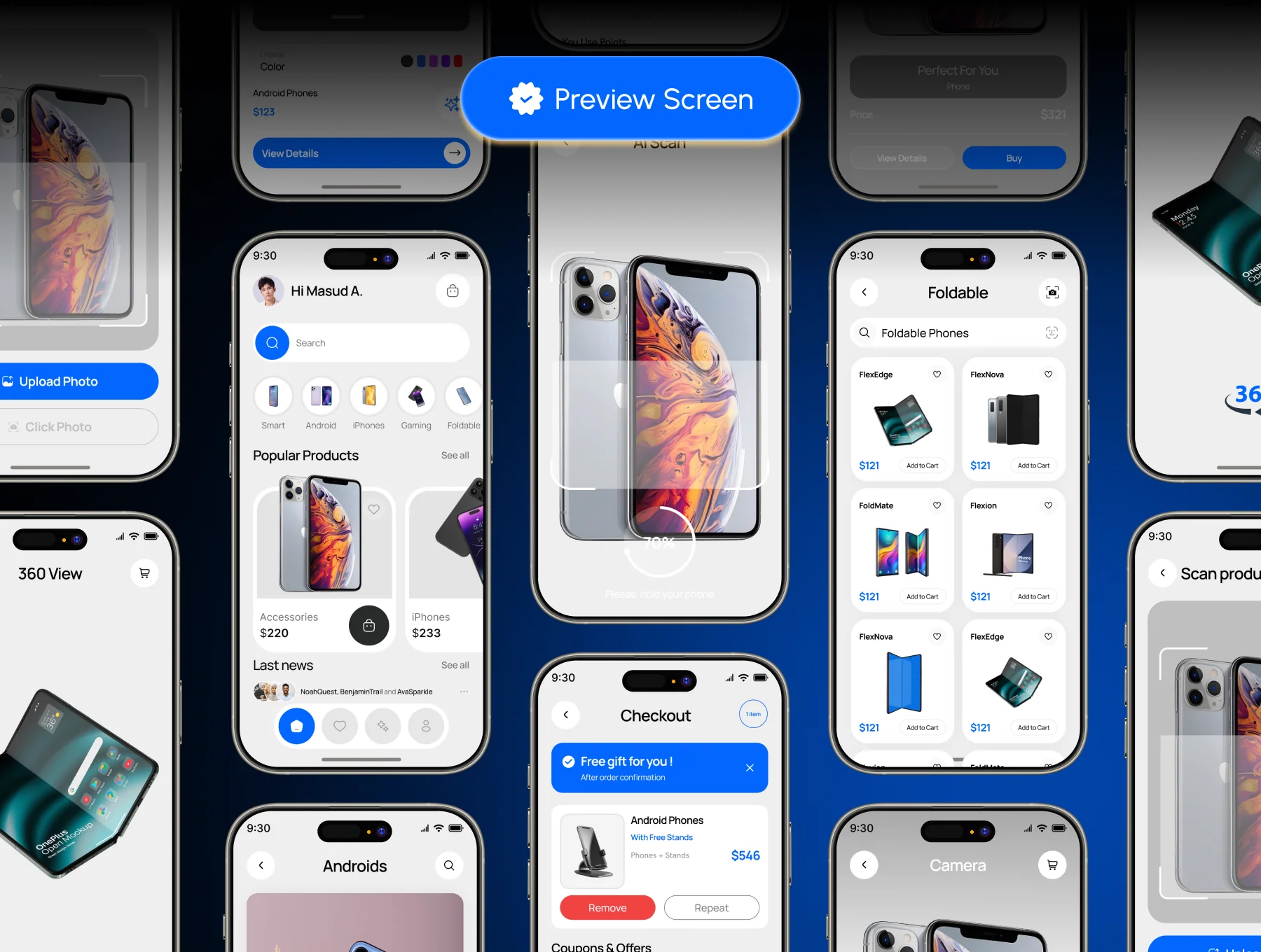 Fonexia – Luxury Ecommerce Phone Shop Mobile App UI Kit 3