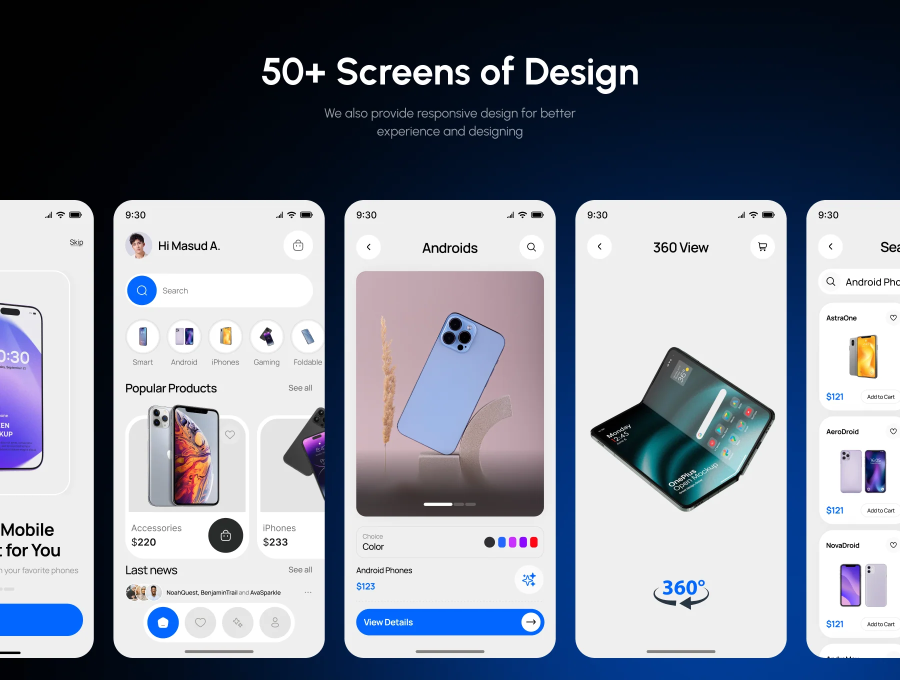 Fonexia – Luxury Ecommerce Phone Shop Mobile App UI Kit 4