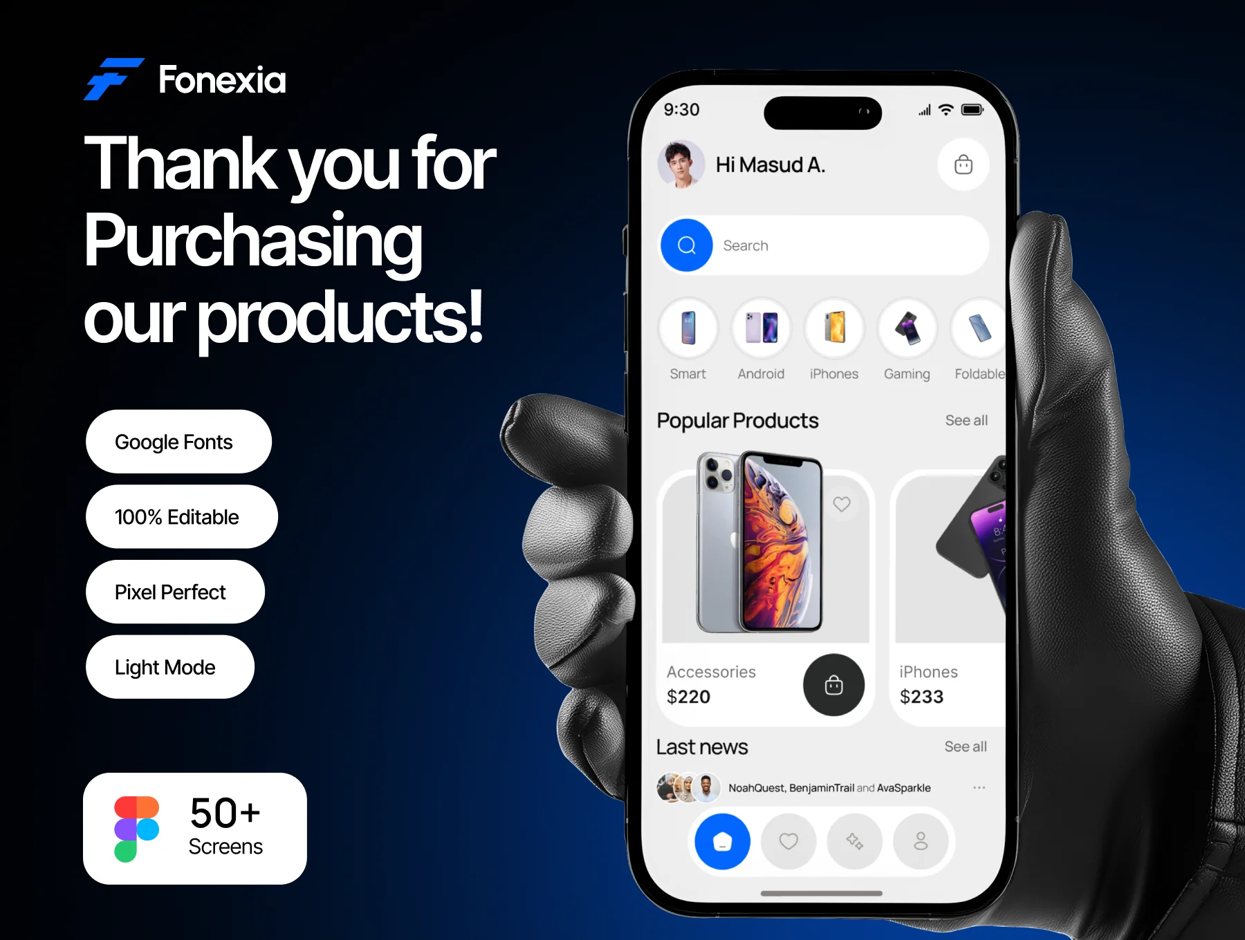 Fonexia – Luxury Ecommerce Phone Shop Mobile App UI Kit 6