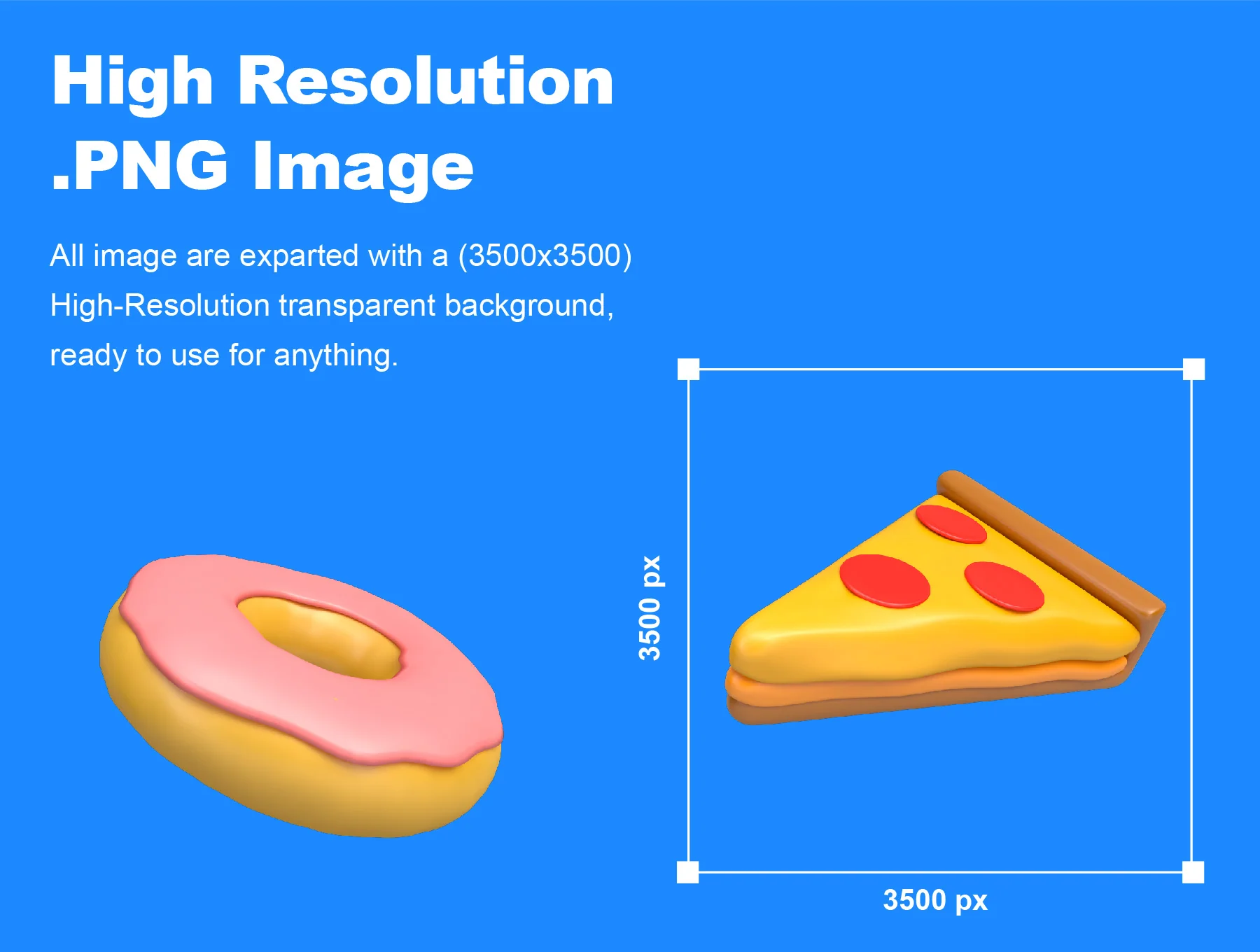 Food 3D Icons set 3