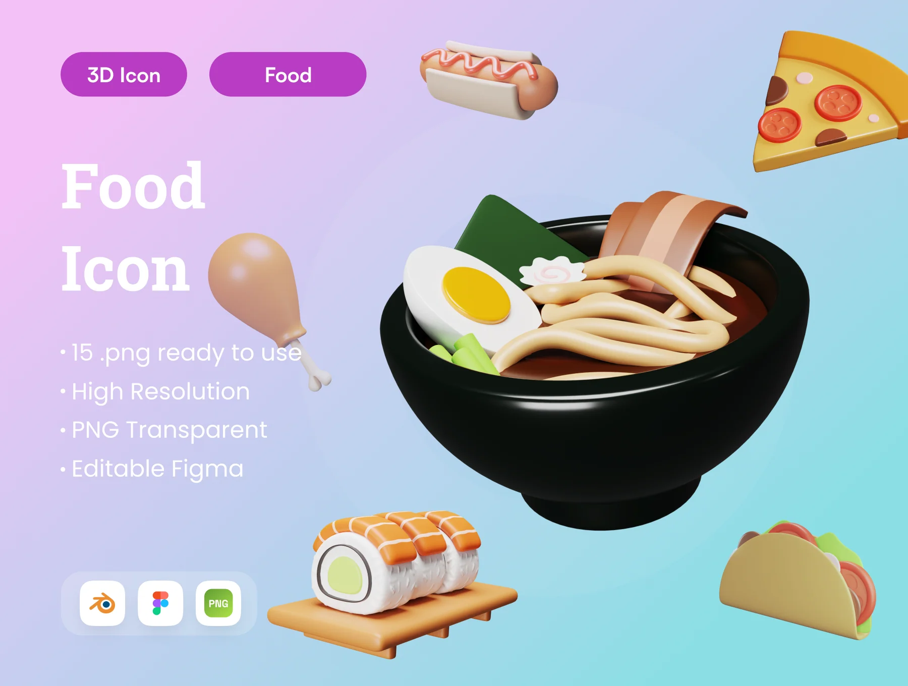 Food 3D Illustration
