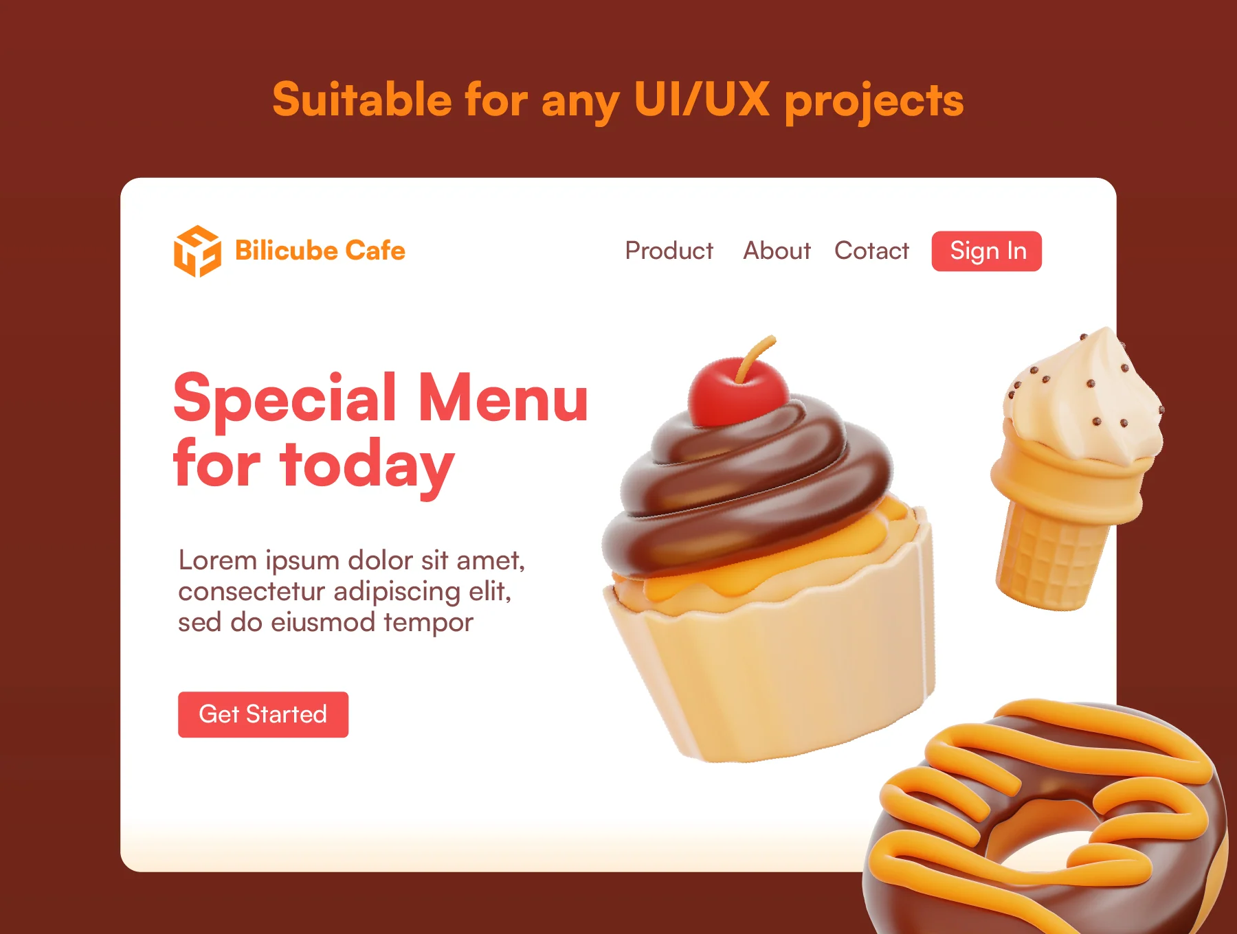 Food and Culinary 3D Icon Set 4