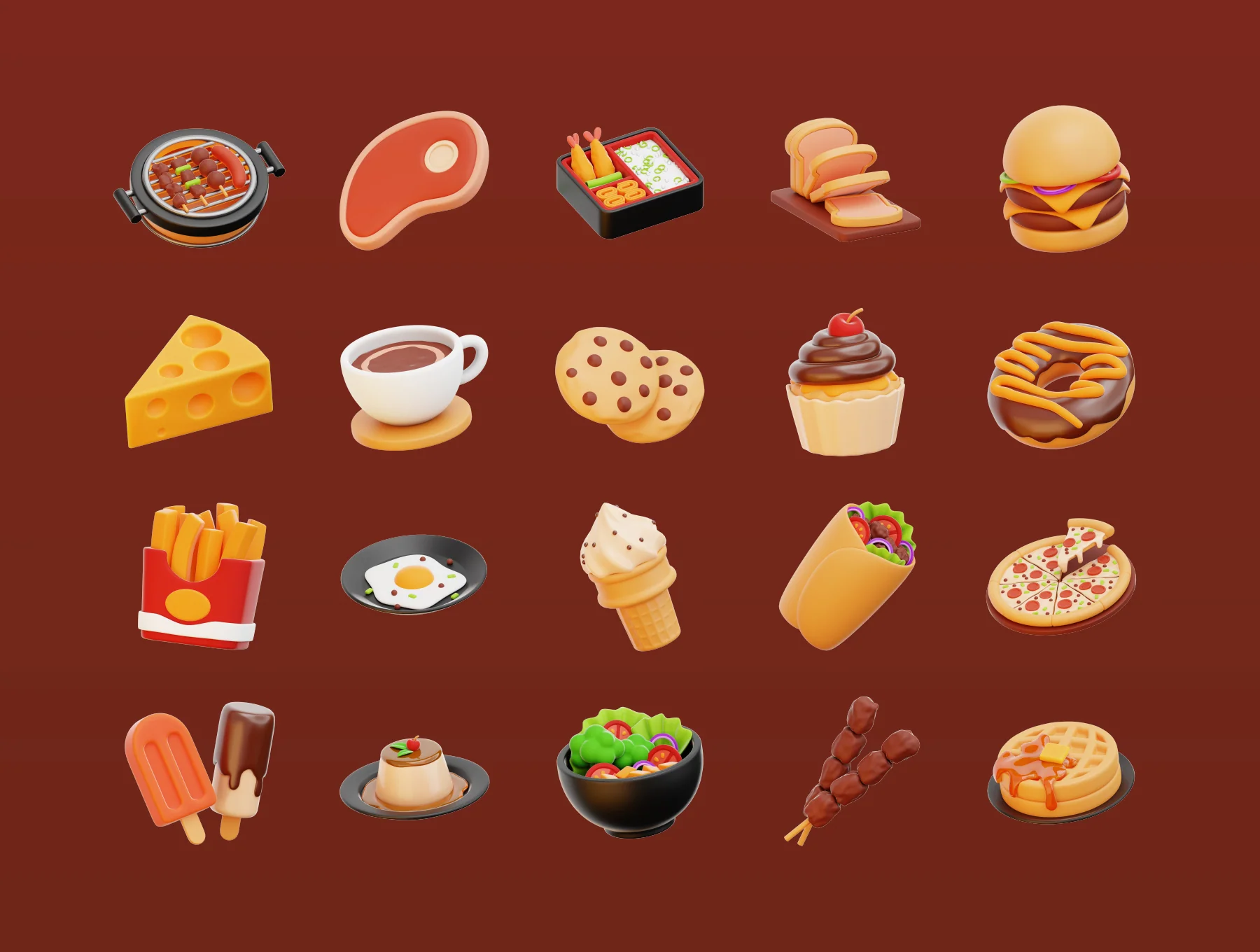 Food and Culinary 3D Icon Set 5