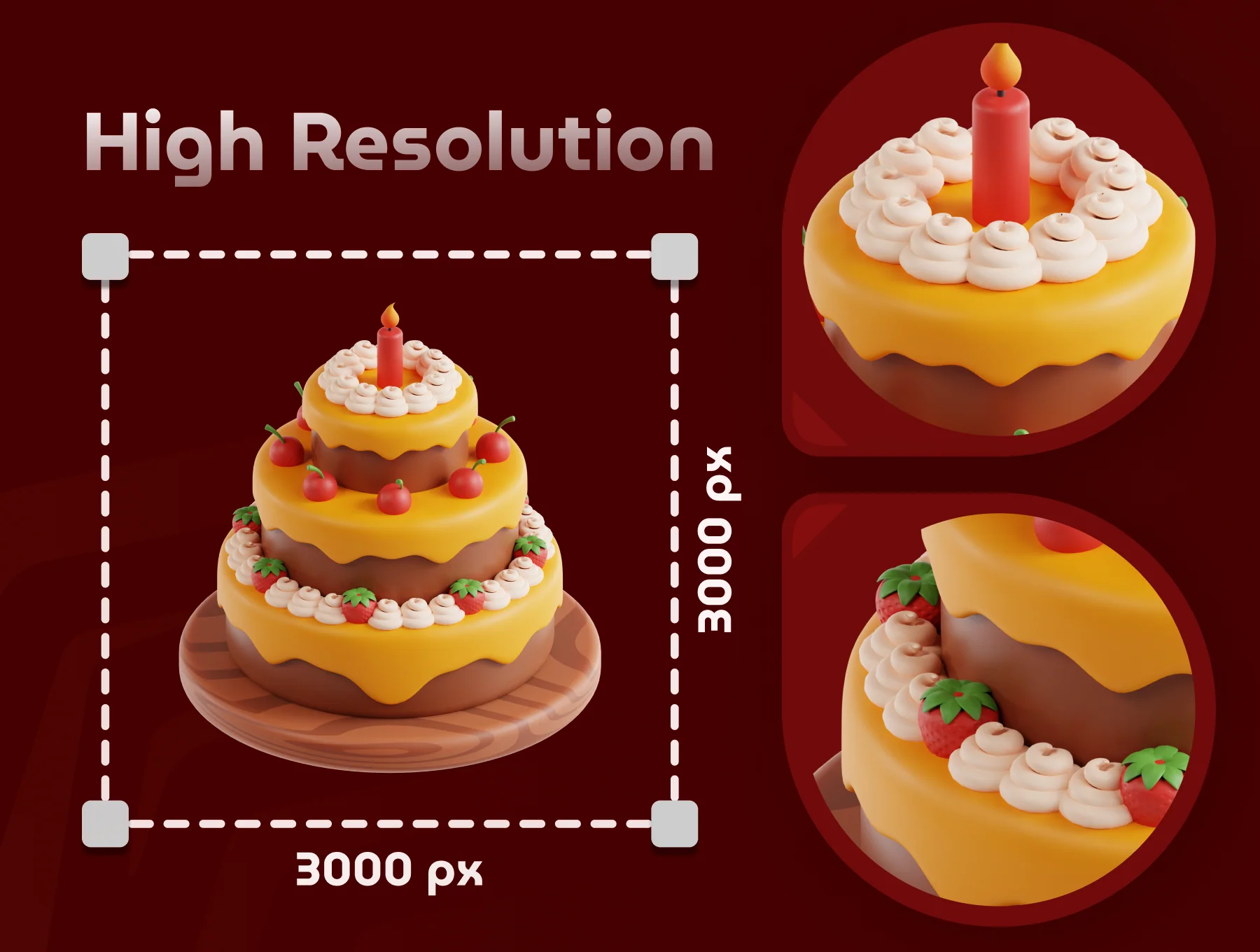 Food and Drink 3D Icon Set 4