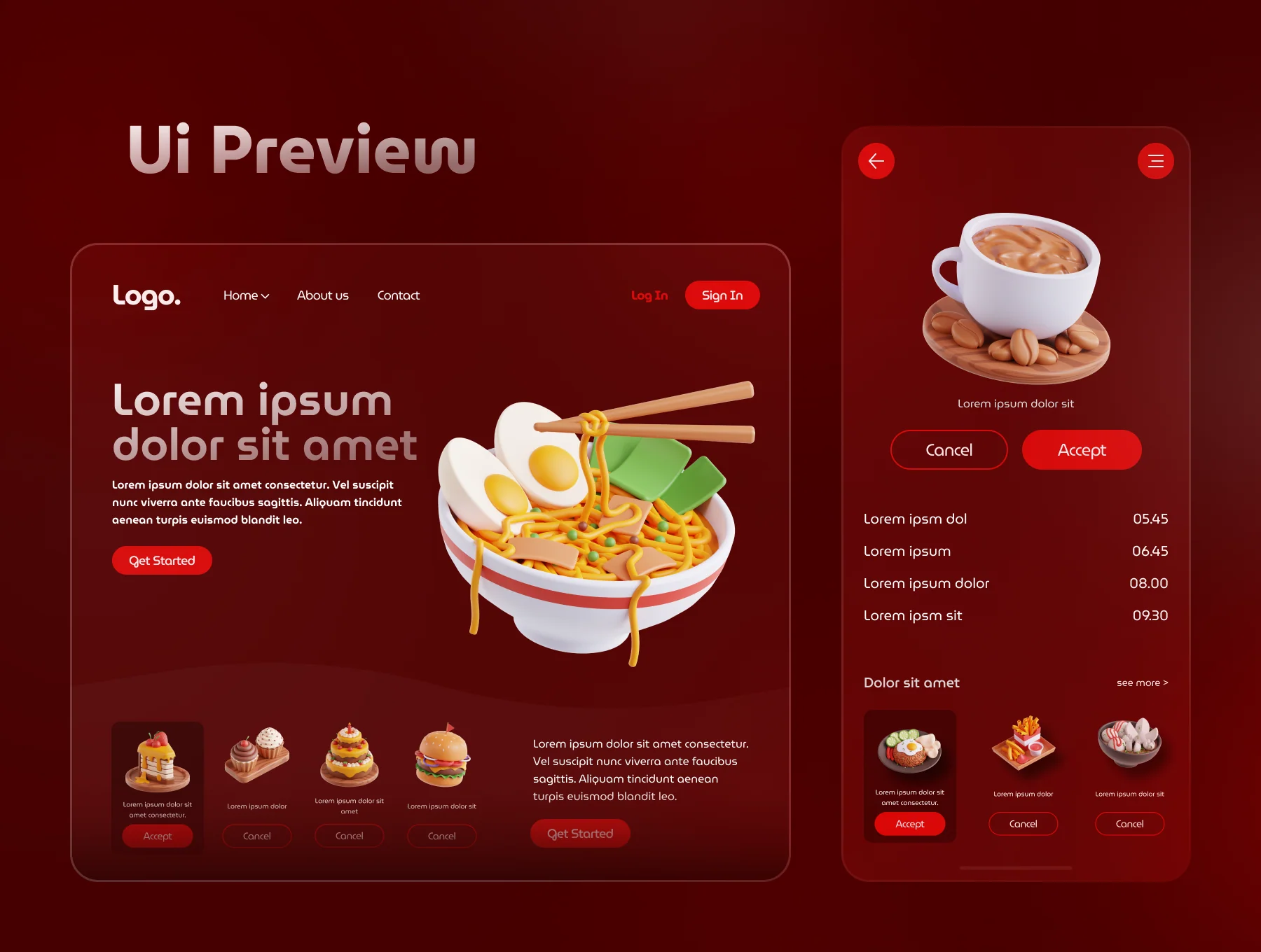 Food and Drink 3D Icon Set 5