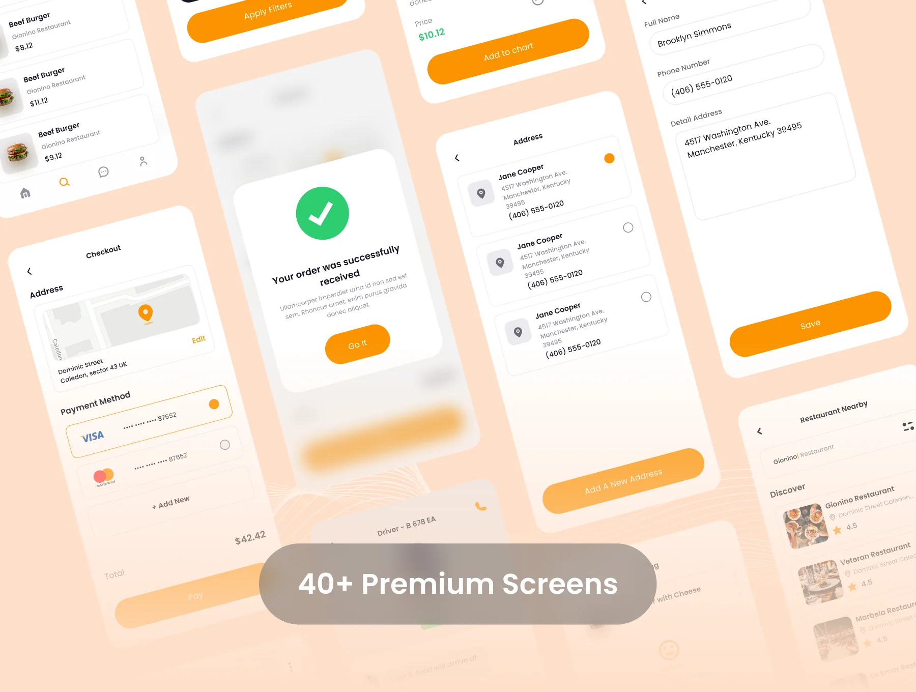 Delivereat - Food and Drink Mobile Apps UI Kit 2