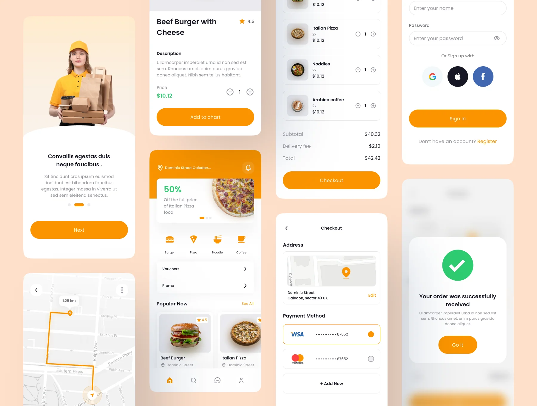 Delivereat - Food and Drink Mobile Apps UI Kit 7