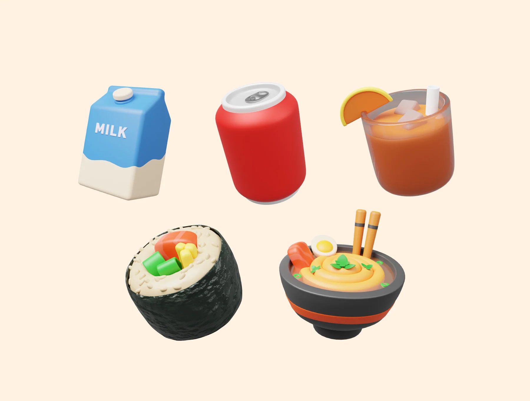 Food & Beverage 3D Icon Pack 6