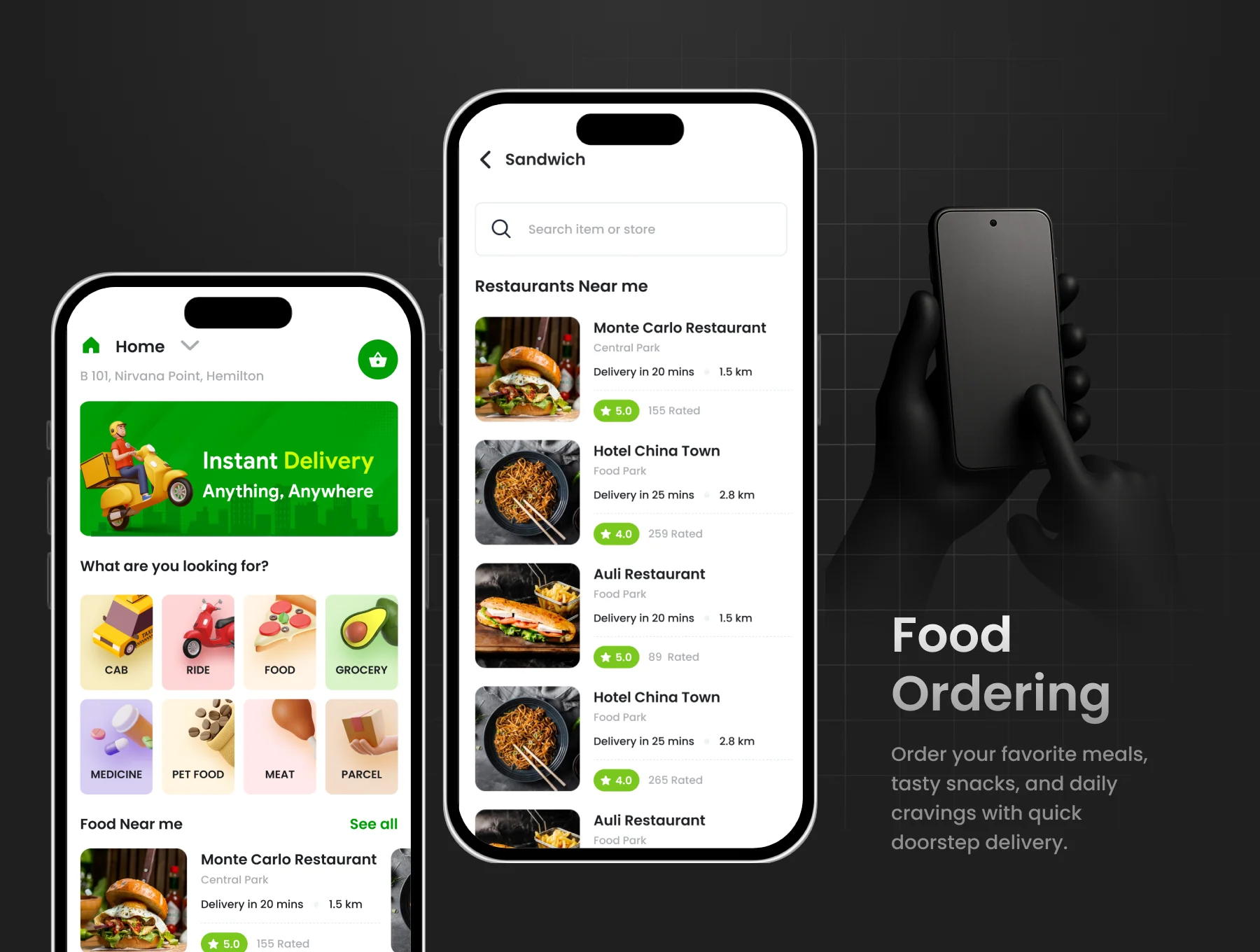 Food Delivery App | 3 Apps | DeliFood | Figma 2