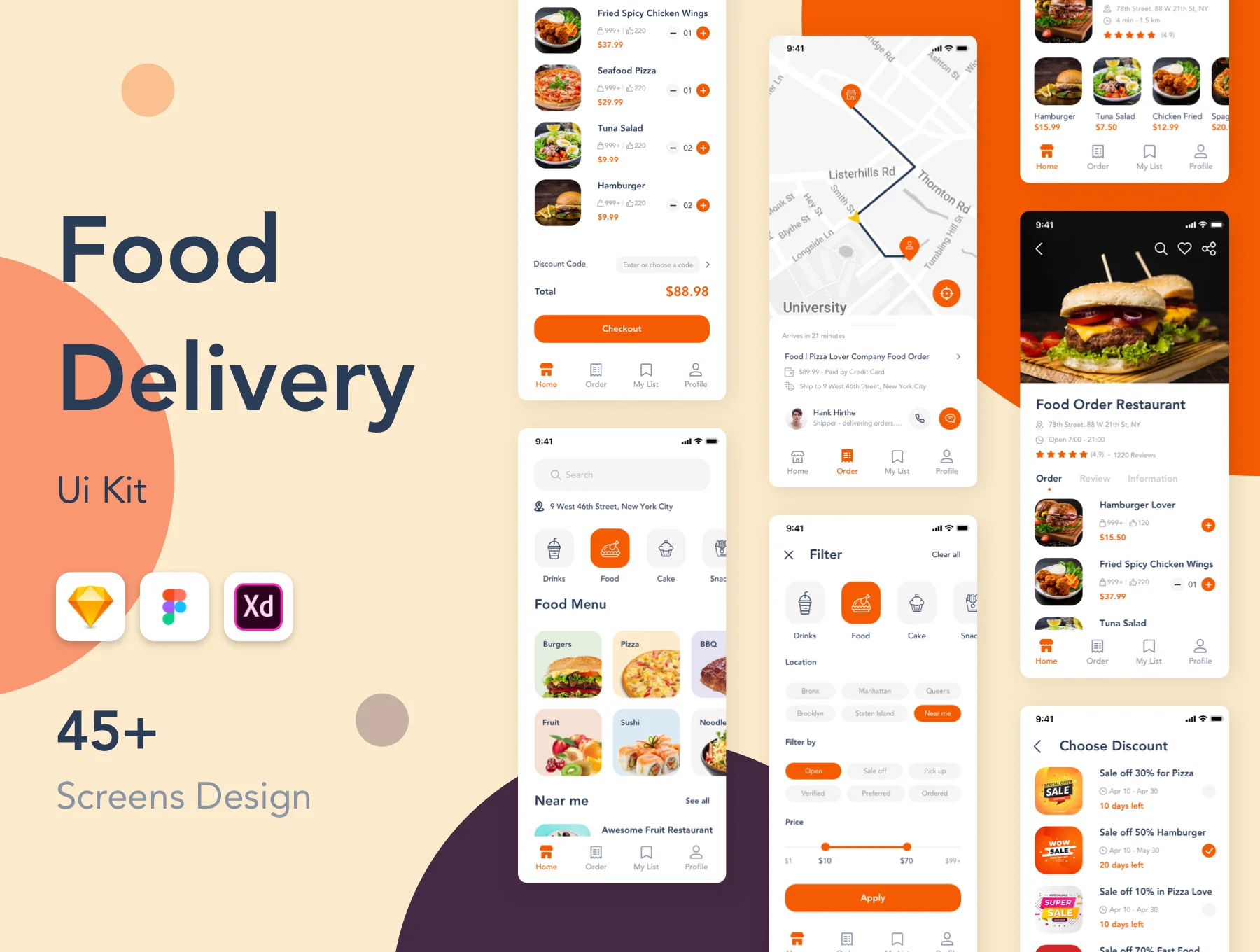 Food Delivery App Template Ui Kit