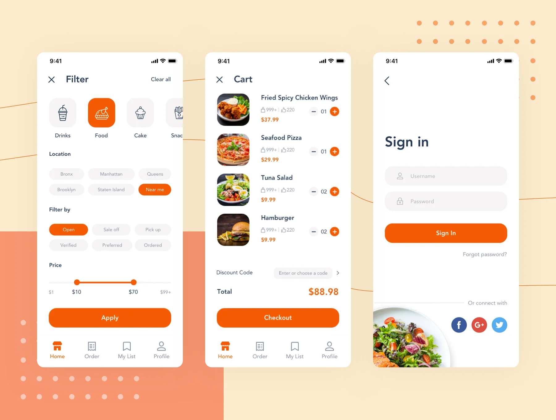 Food Delivery App Template Ui Kit 3