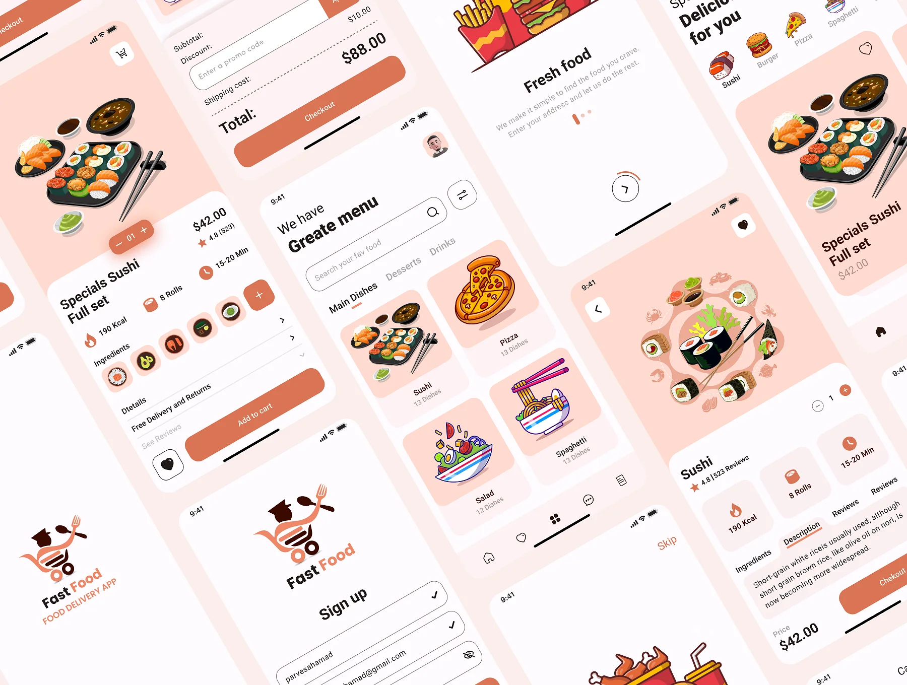 Food Delivery Mobile App UI KIT 3
