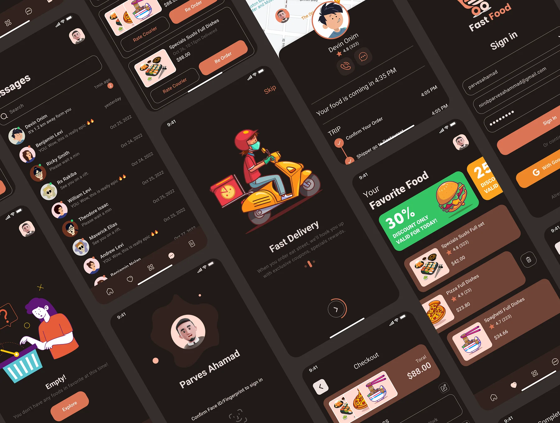 Food Delivery Mobile App UI KIT 4