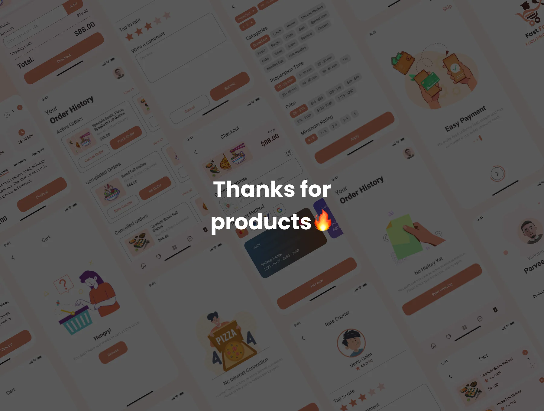 Food Delivery Mobile App UI KIT 8