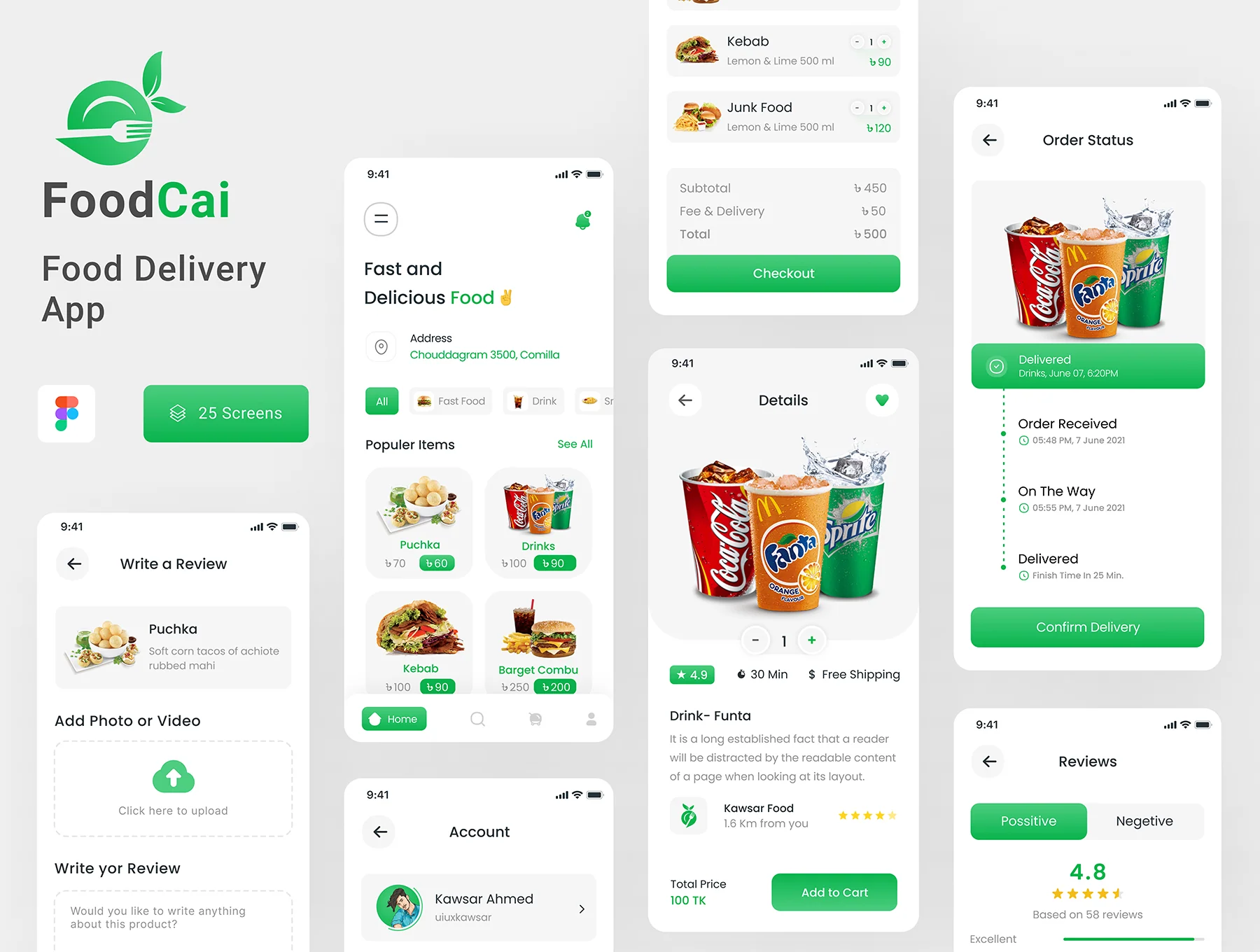 FoodCai - Food Delivery Mobile App