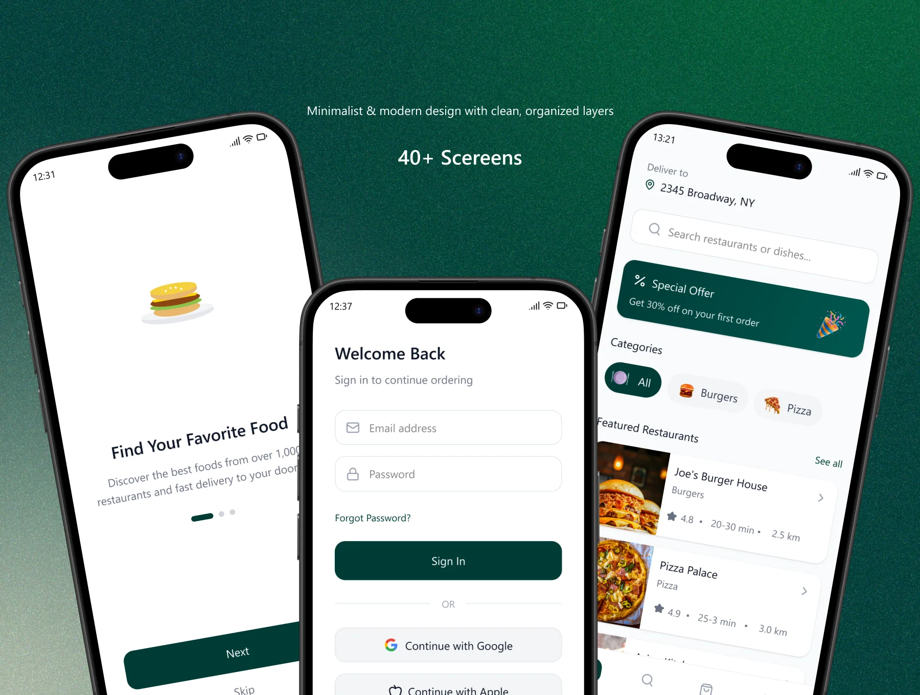 Food Delivery Mobile UI Kit for Figma 3