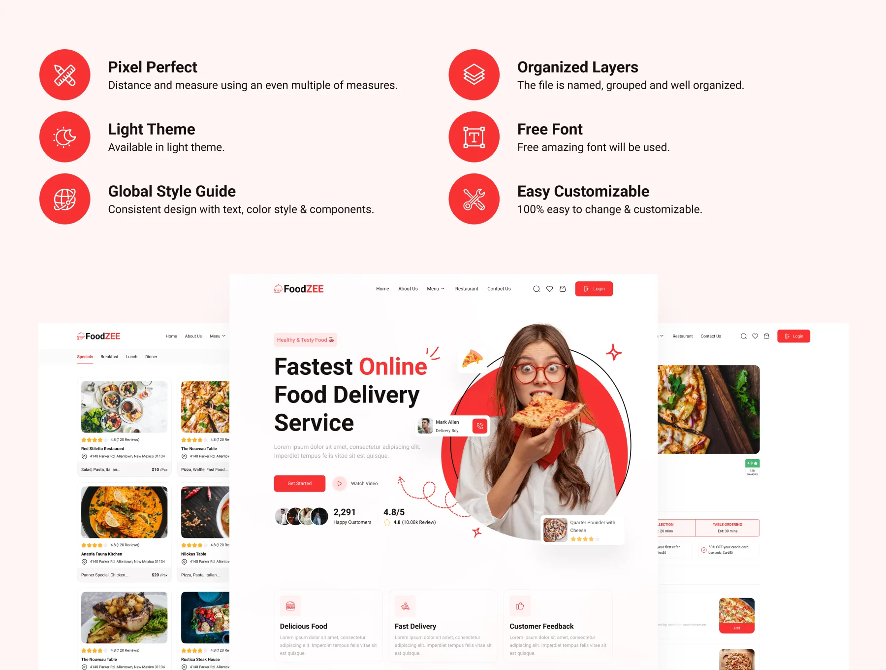 Food Delivery Web UI Kit 2