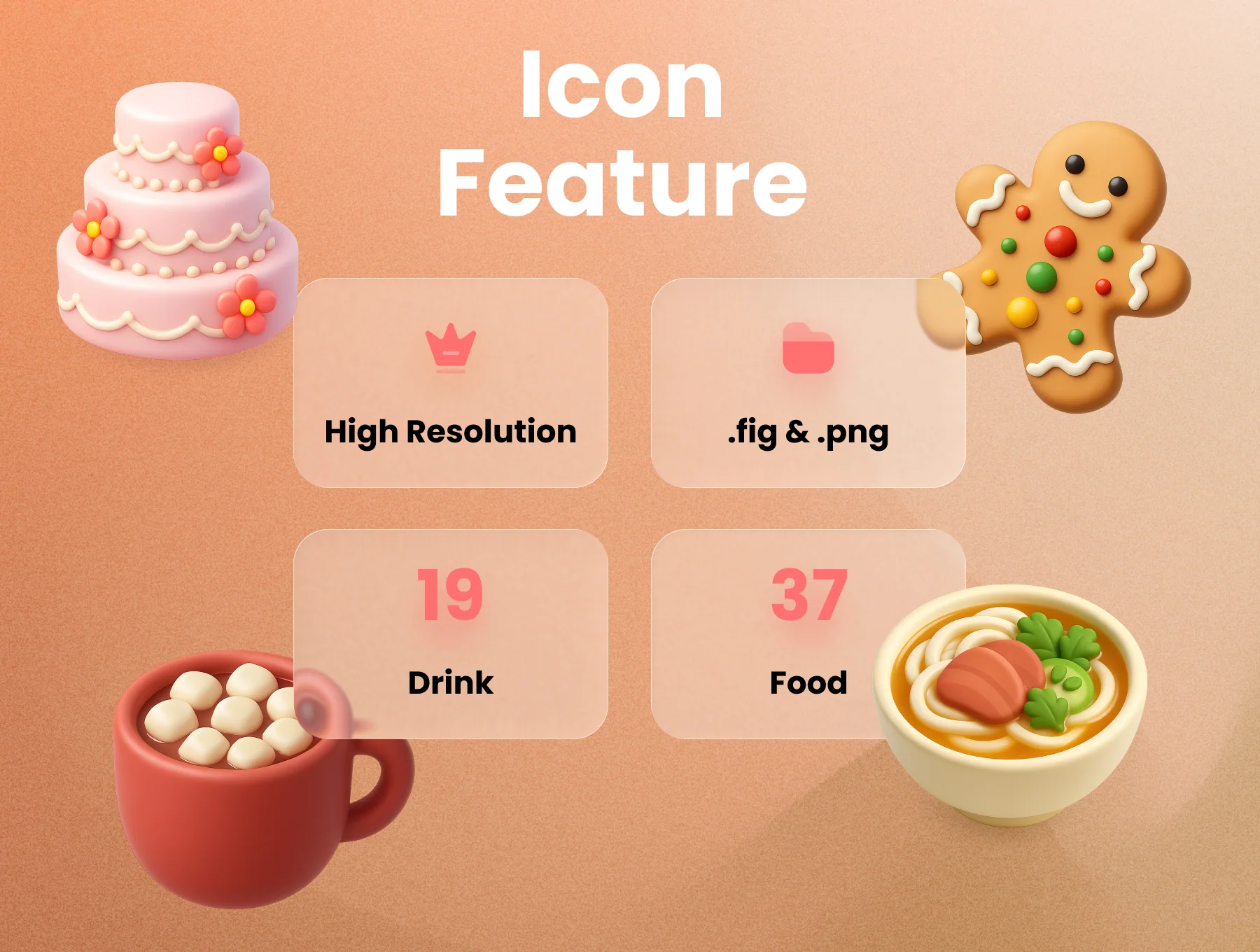 Food & Drink 3D Icon Illustrations 2