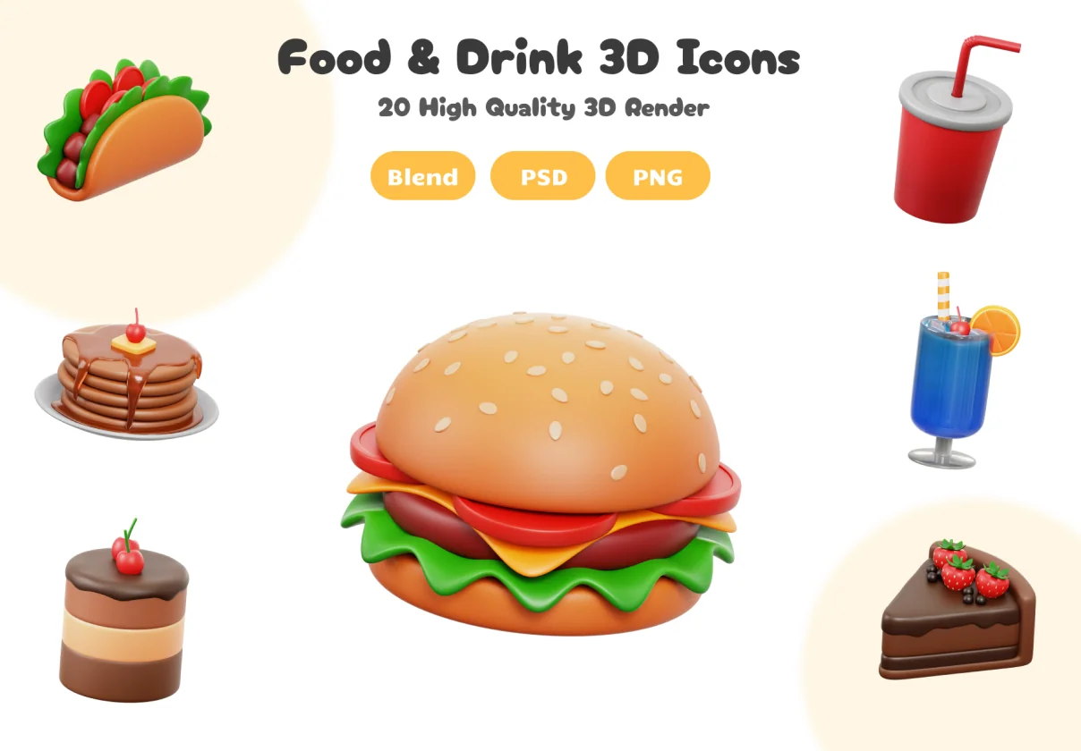 Food & Drink 3D Icons