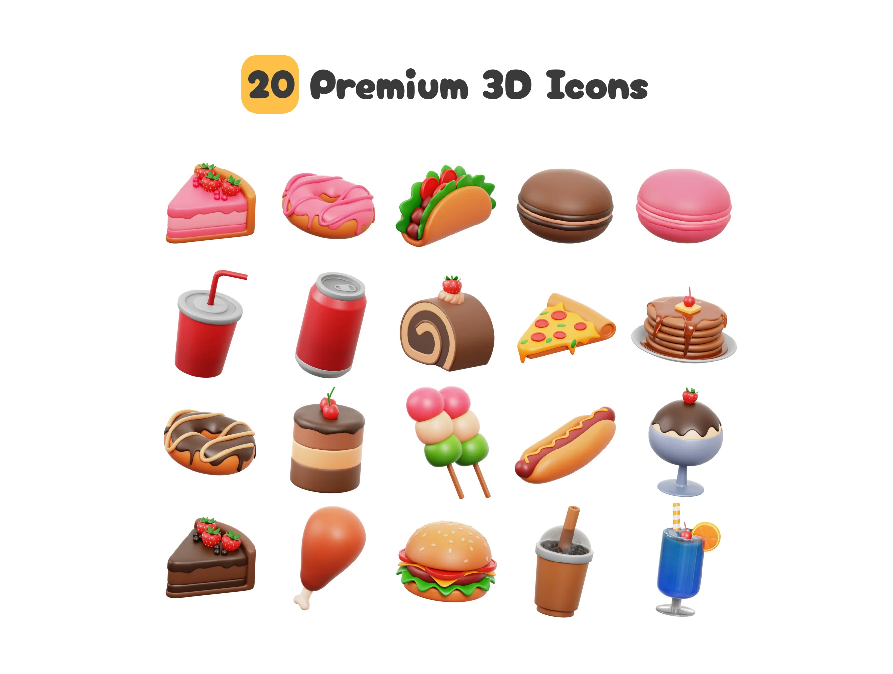 Food & Drink 3D Icons 5