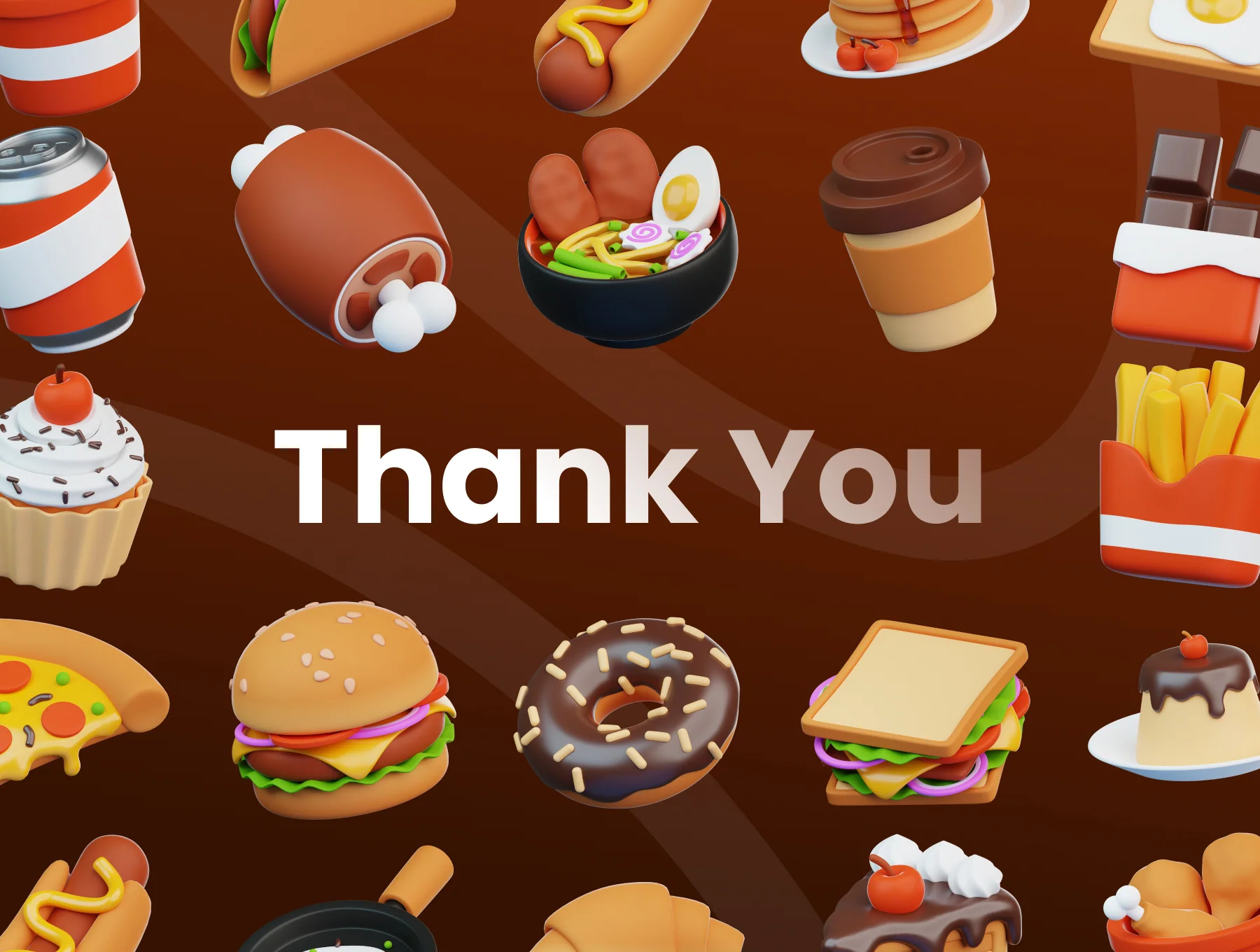 Food & Fast Food 3D Icon Set 6