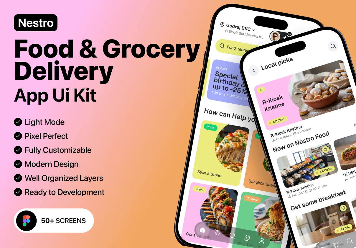 Food & Grocery Delivery App Ui Kit