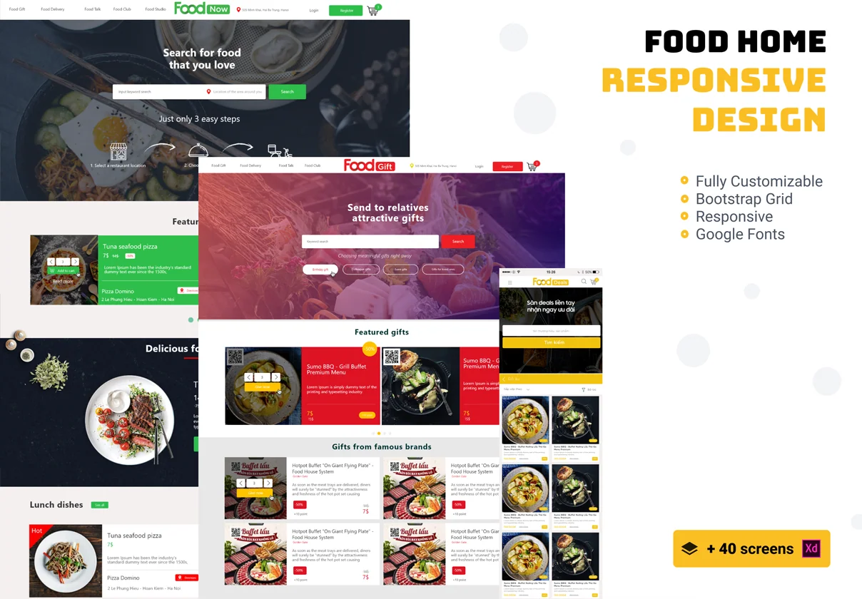 Food Home UI Kit